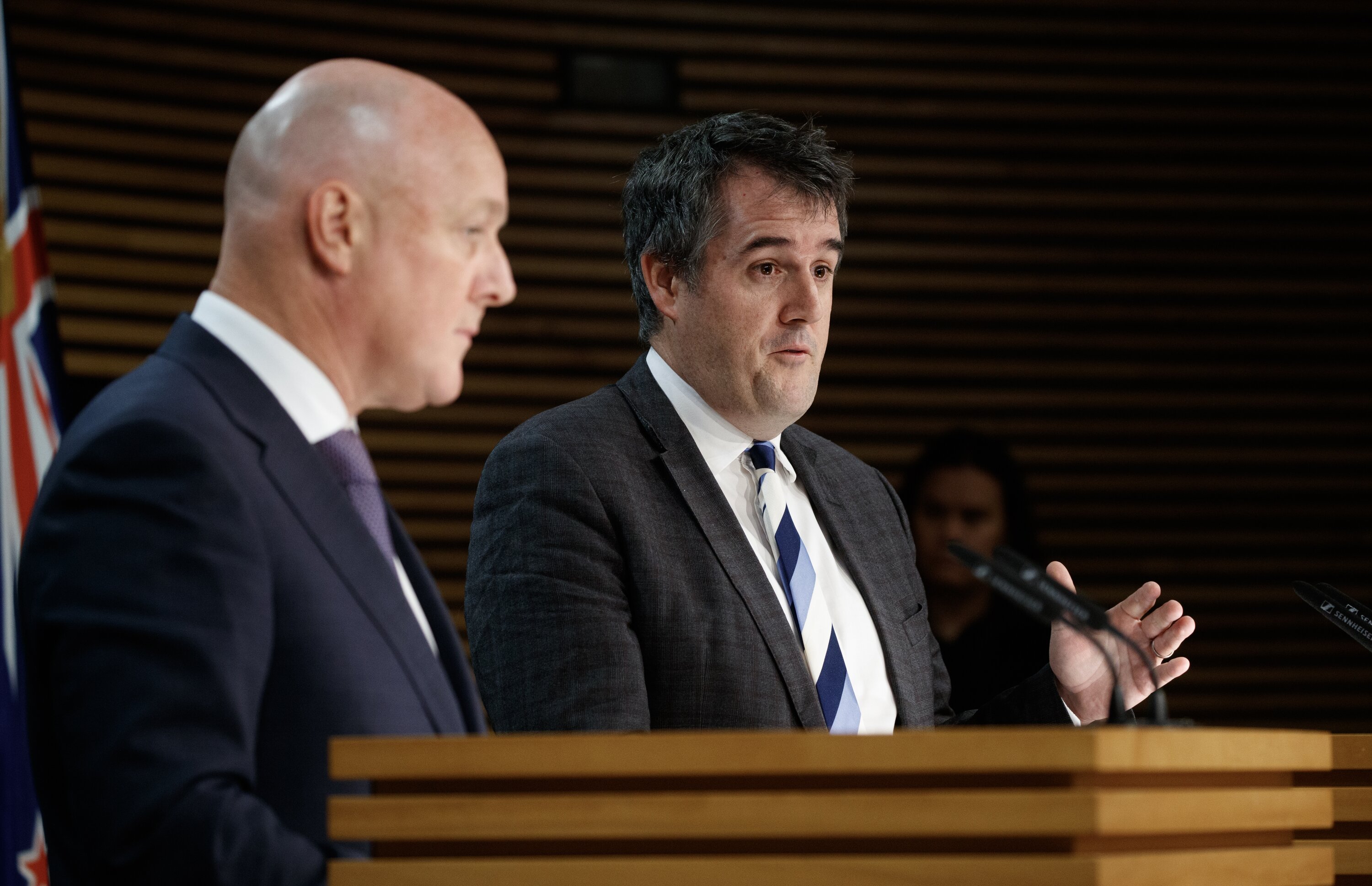 Prime Minister Christopher Luxon and Housing Minister Chris Bishop. Photo / Mark Mitchell