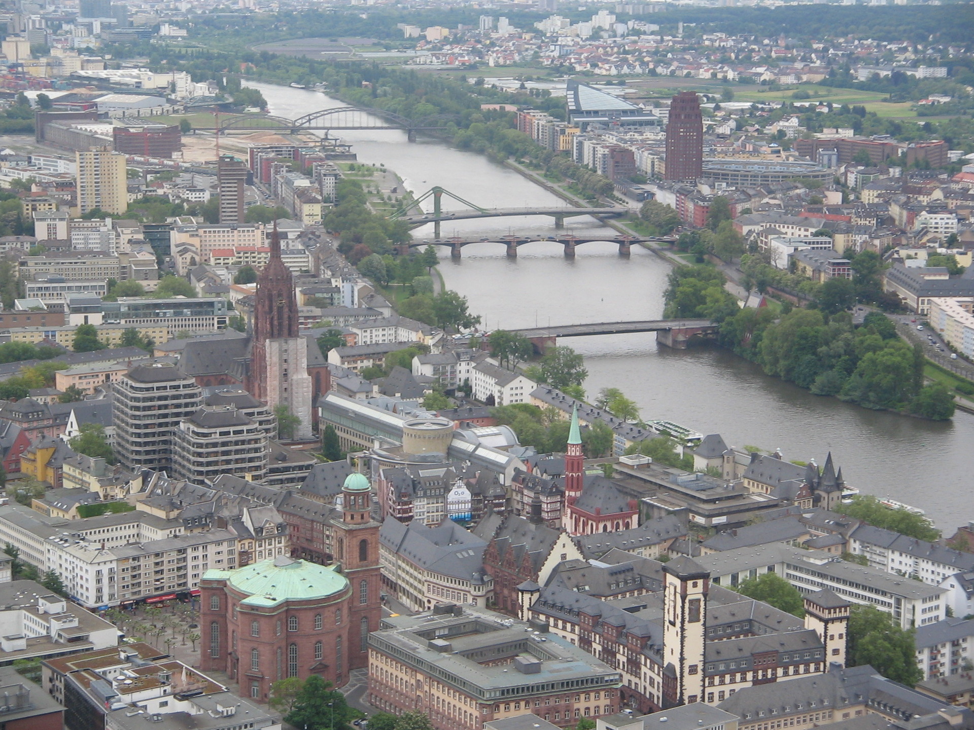 Frankfurt and the Main River.