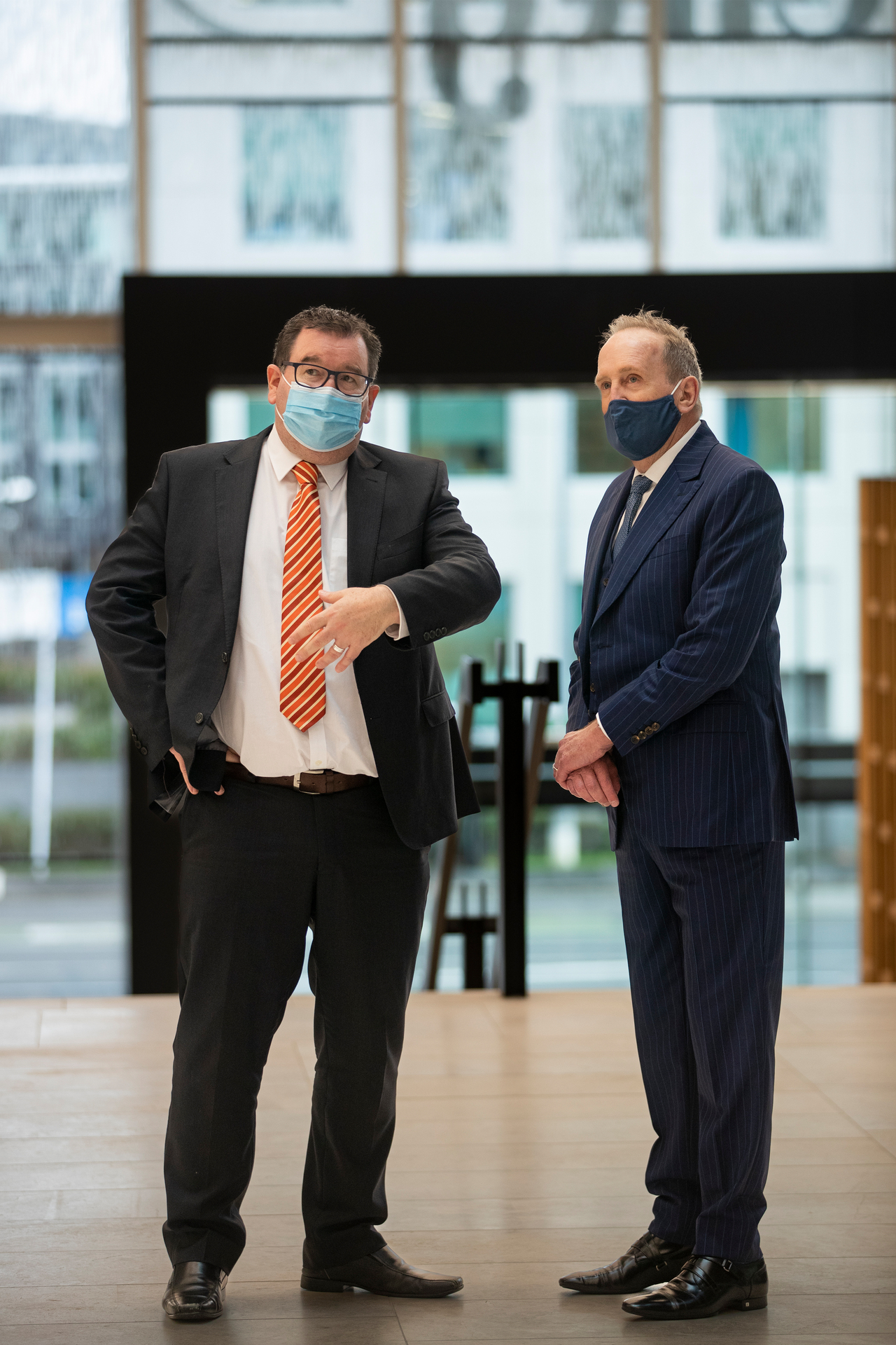 Robertson and Manson toured the building after the official opening. Photo / Brett Phibbs