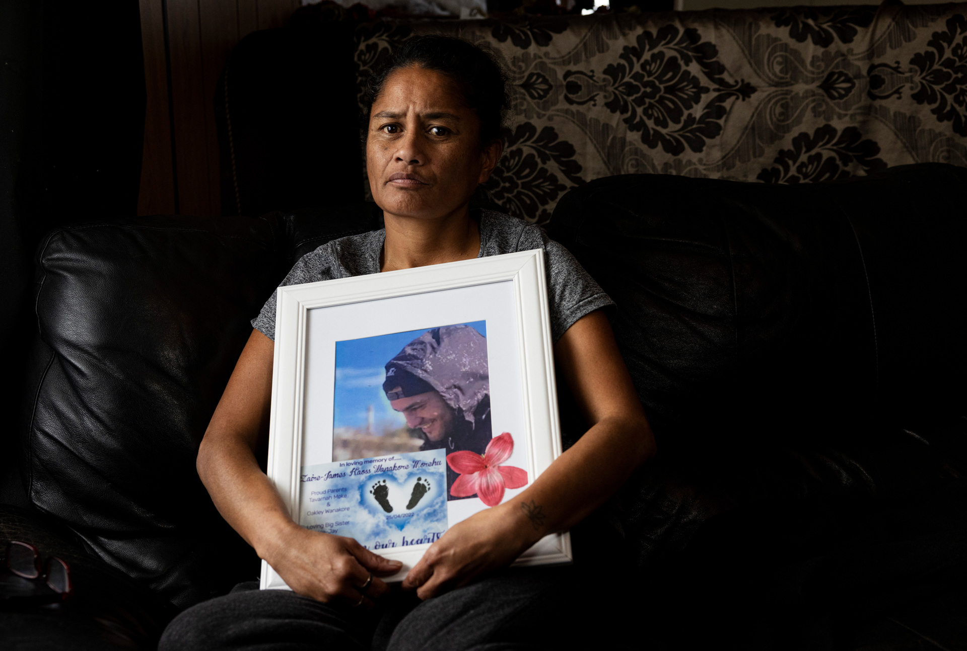 Jules Hana, mother of Kaoss Price, at her home in Bell Block, New Plymouth. Photo / Mike Scott