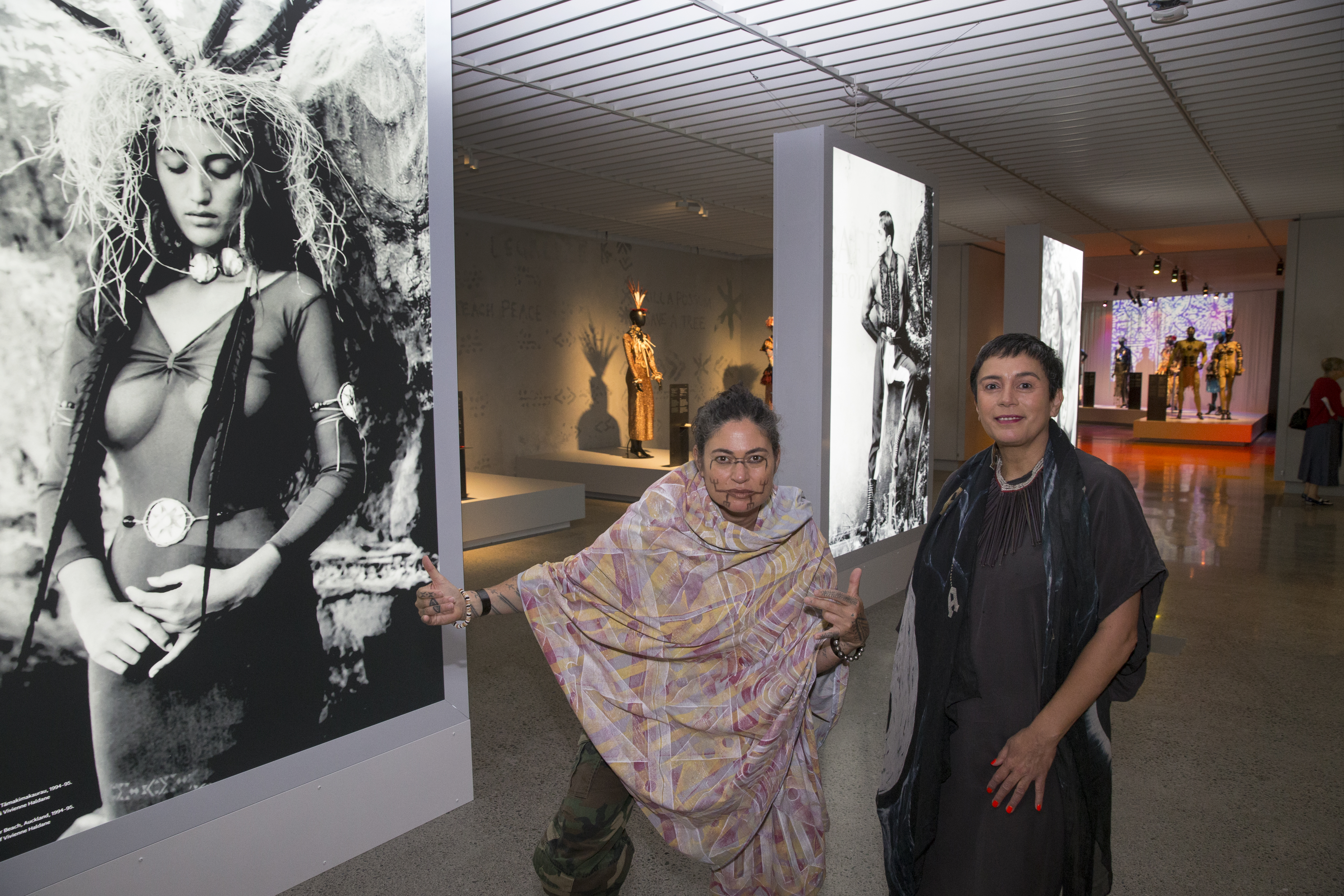 Pacific Sisters Roasanna Raymond (left), and Lisa Reihana are among the many influences for students at Whitecliffe College. Photo / Mark Mitchell