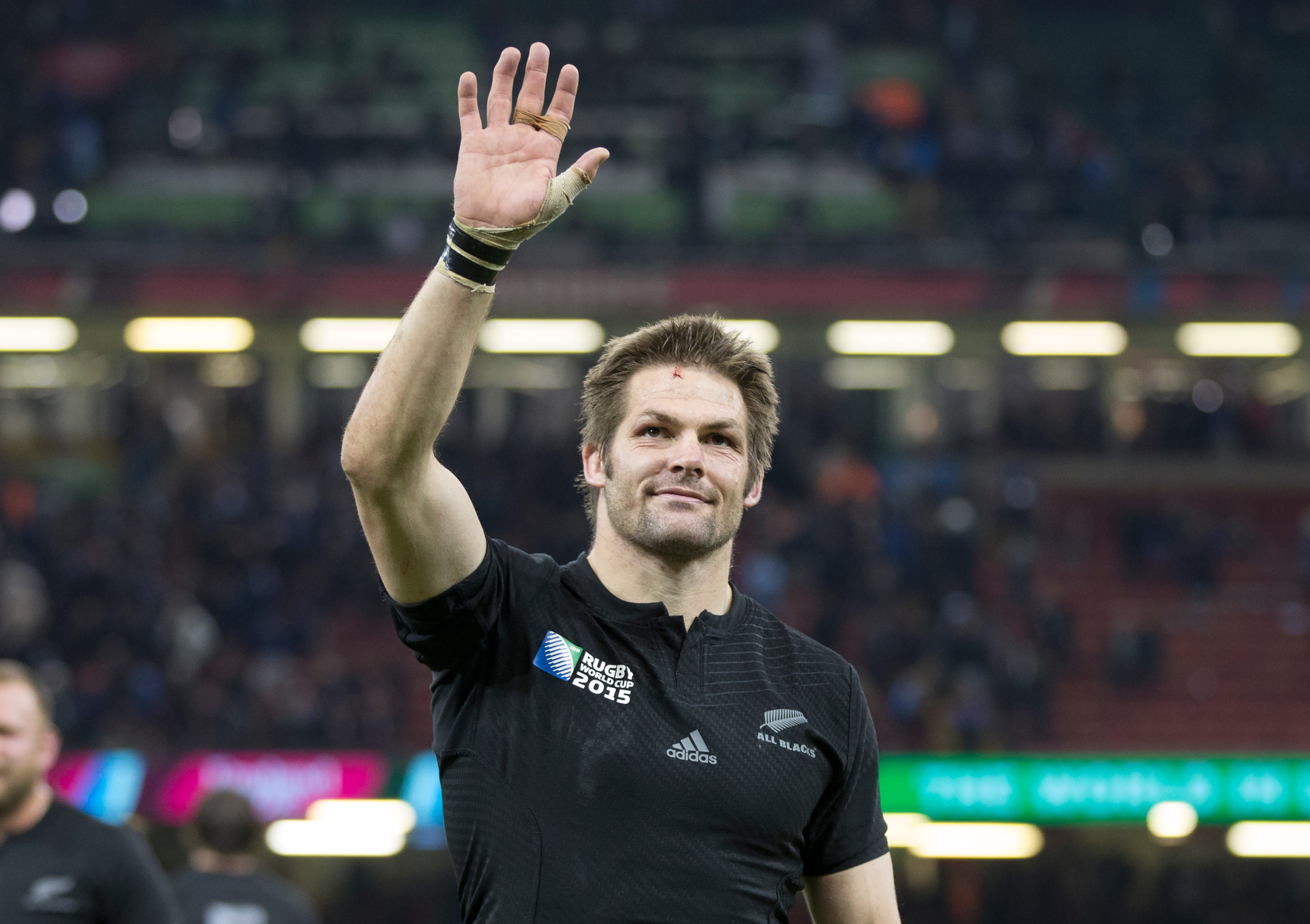 New Zealand All Blacks captain Richie McCaw after the Quarter Final between France and the All Blacks, held at Millennium Stadium, at the Rugby World Cup 2015. Photo / Brett Phibbs.