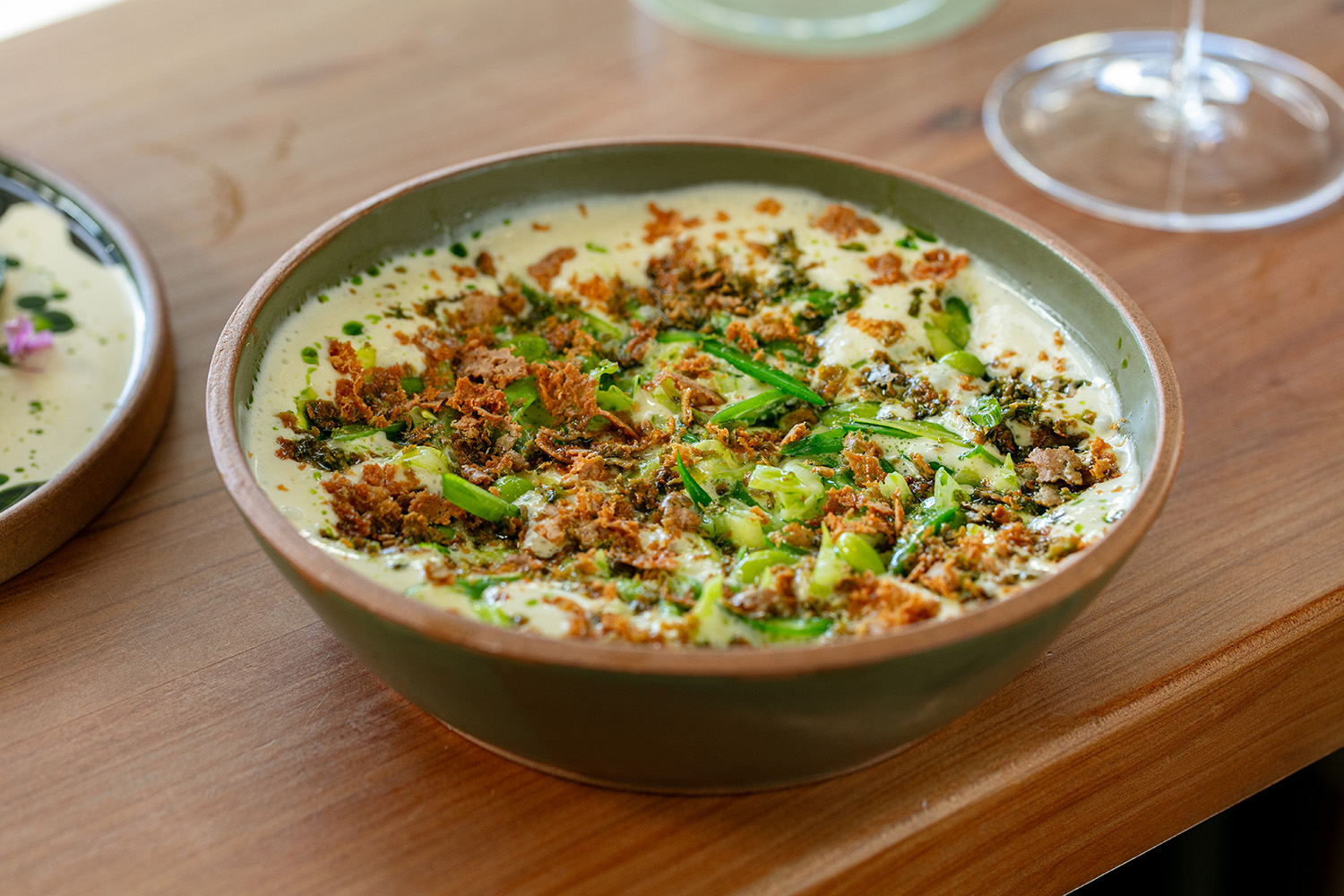 The edamame congee. Photo / Babiche Martens