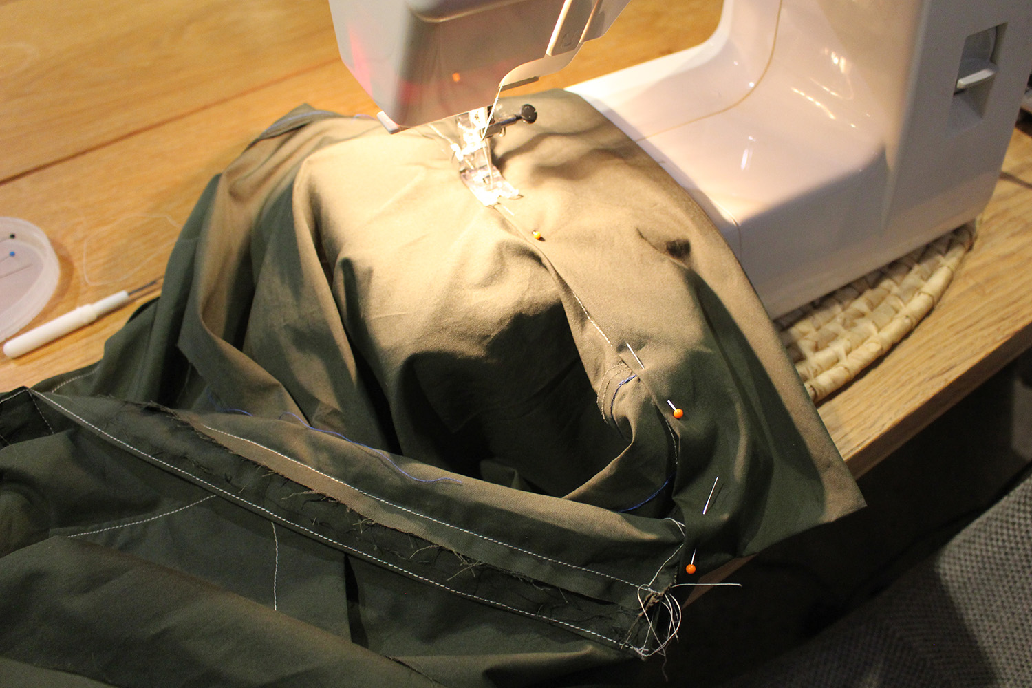 Wonky pins, it turns out, do not amount to a straight collar. Photo / Madeleine Crutchley
