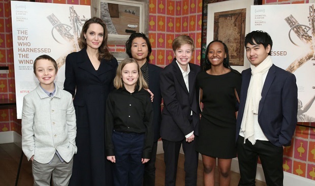 Angelina Jolie with her children in 2015. Photo / Getty Images