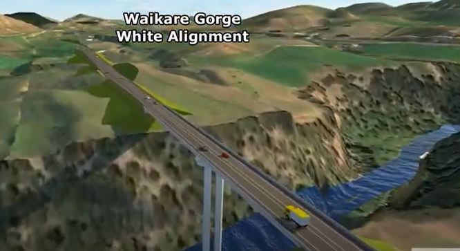 The Waka Kotahi NZTA view of the proposed highway realignment midway between Napier and Wairoa. Photo / Supplied
