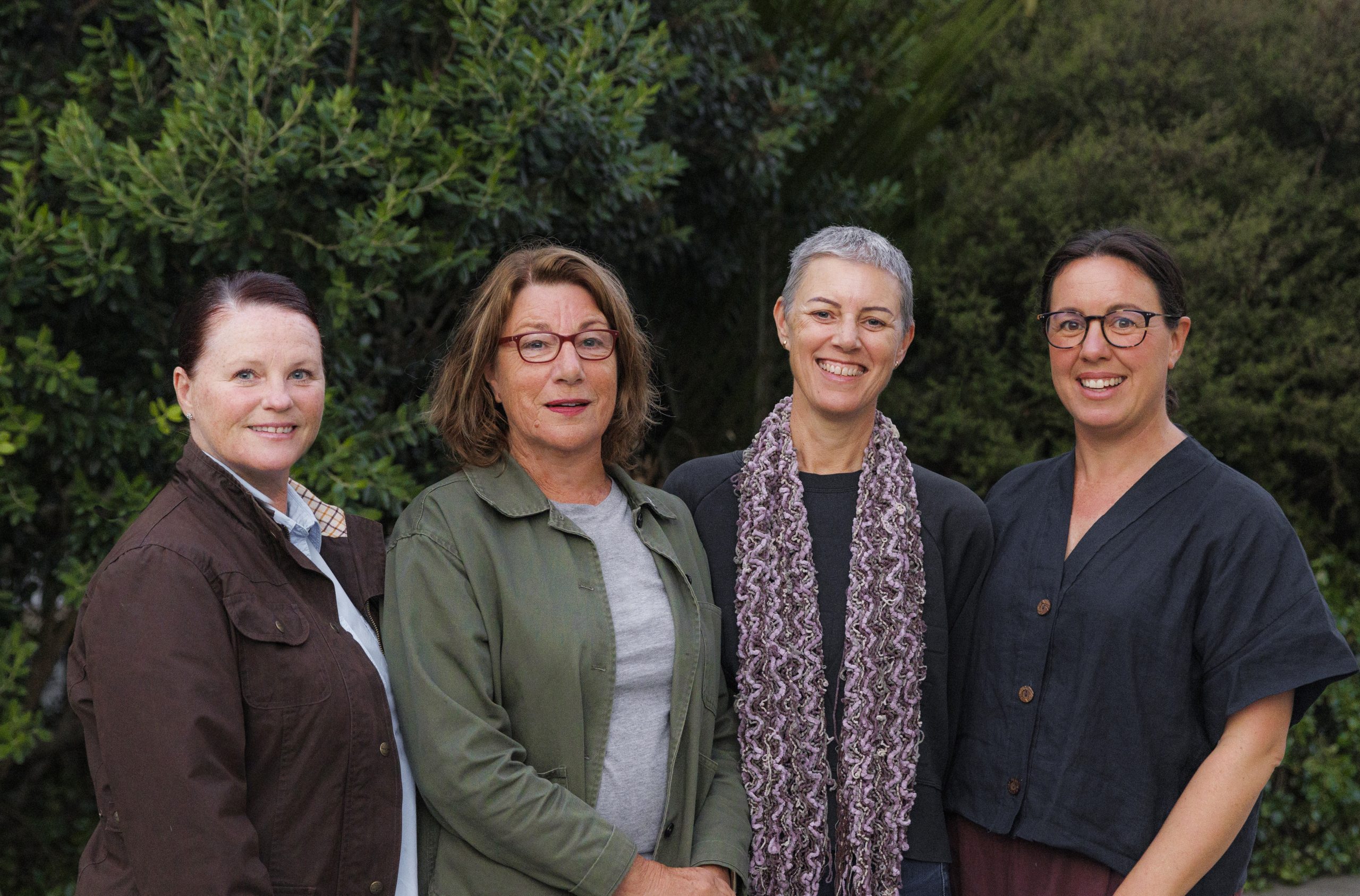 Kaipara Climate Action Group’s Aprilanne Bonar (left) with fellow members (from left) Helen Price (chair), Kate Price and Caren Davis. Photo / Susan Botting