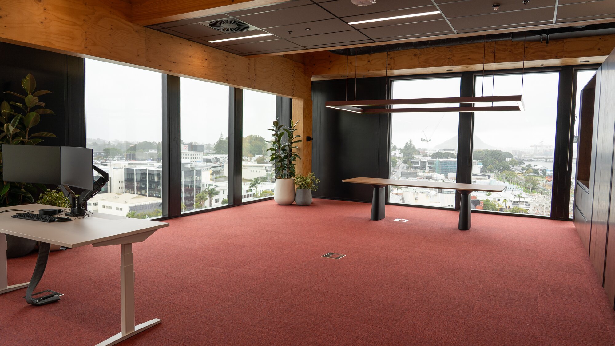 The mayor's office on the top floor of 90 Devonport Rd. Photo / Tauranga City Council