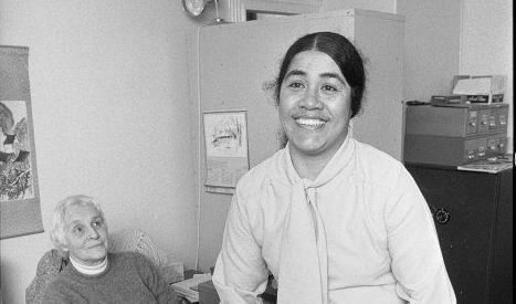 Falema'i Lesa, a Samoan citizen living in New Zealand, was prosecuted for overstaying, but later won her case for NZ citizenship via the Privy Council. Photographed in July 1982. Photo / Evening Post
