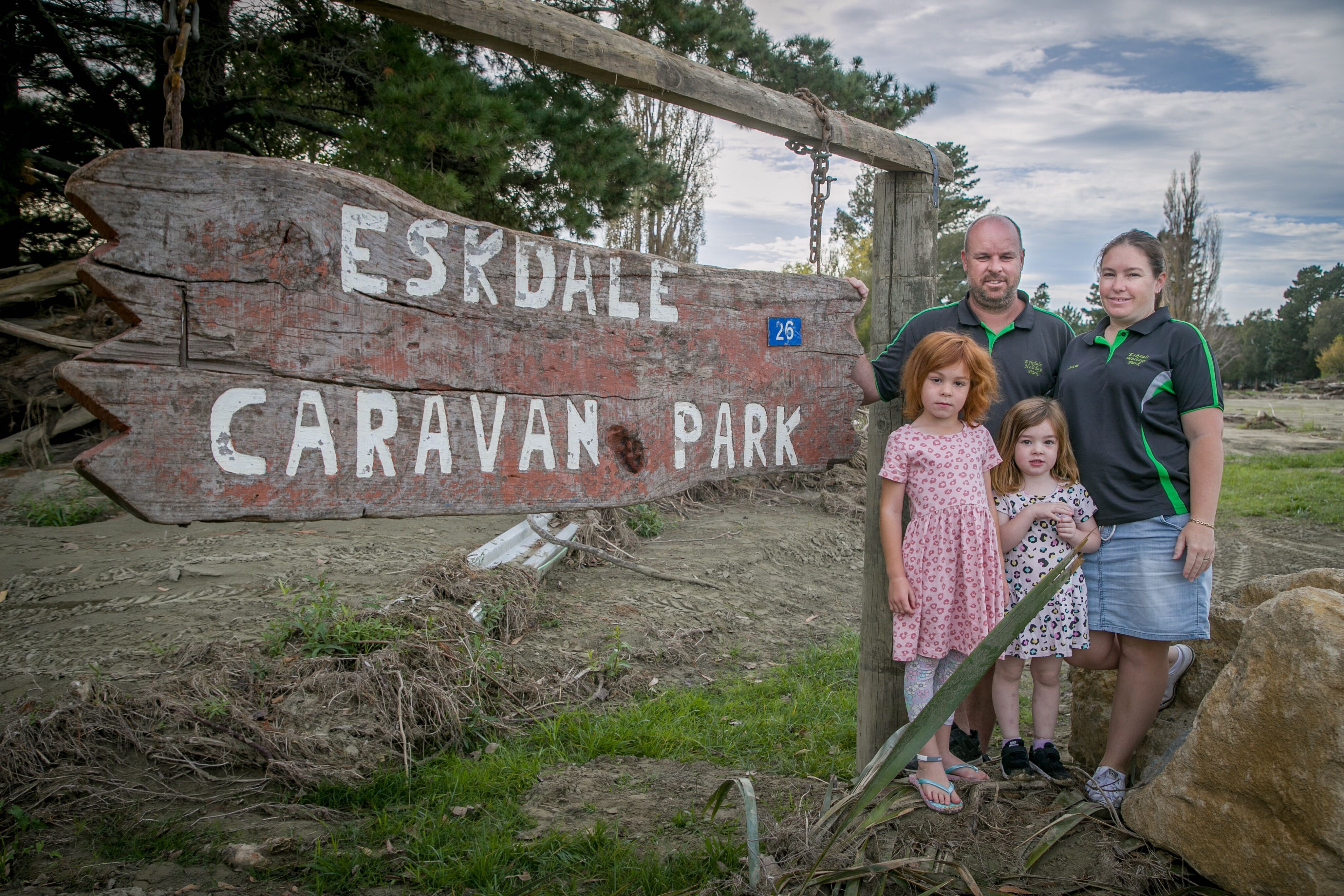 Eskdale Holiday Park s marker in the ground Sign makes symbolic