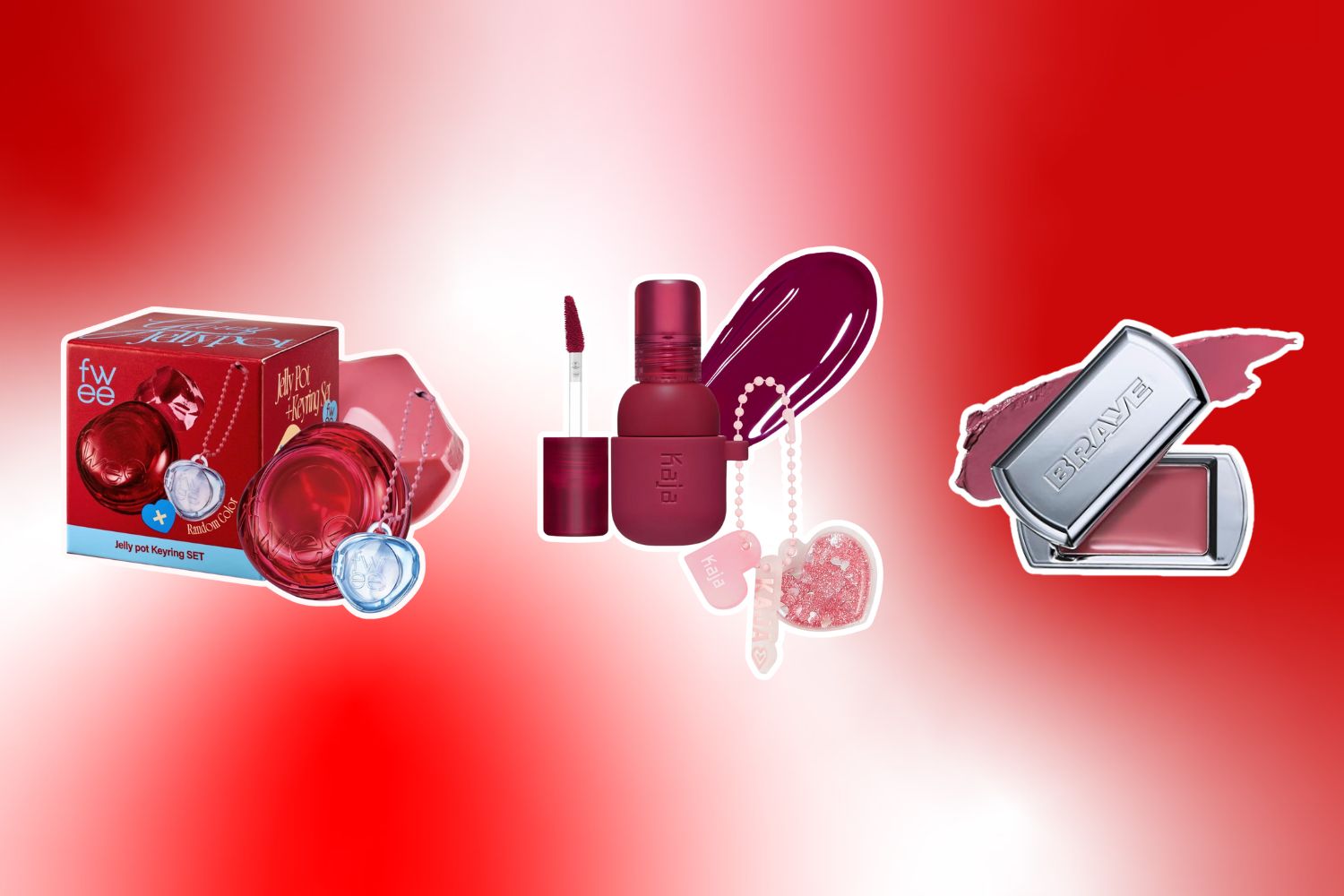 Left to right: Wearable beauty options by FWEE, Kaja and Braye. 