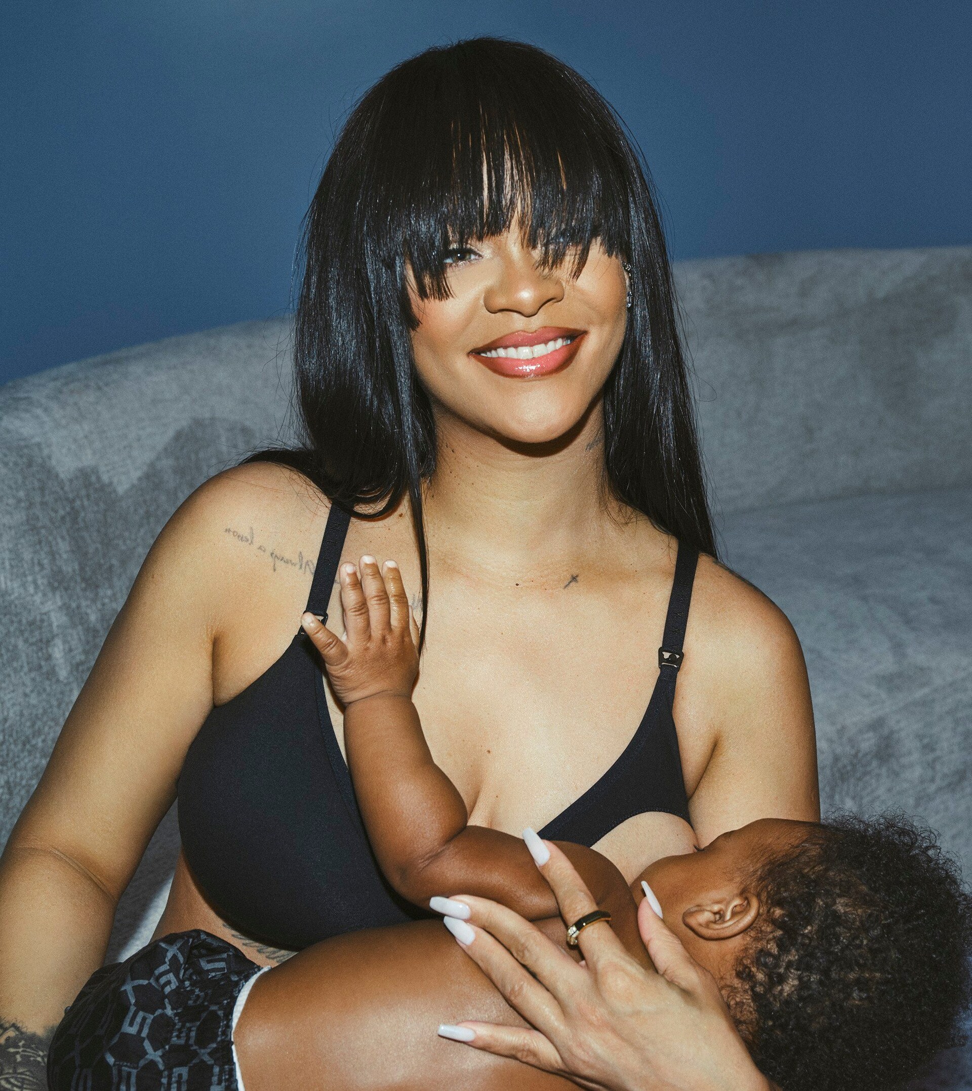 Rihanna and her firstborn son RZA.