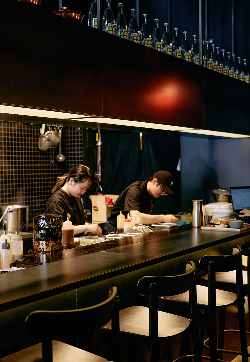 The bar at Katsu Katsu. Photo / Babiche Martens