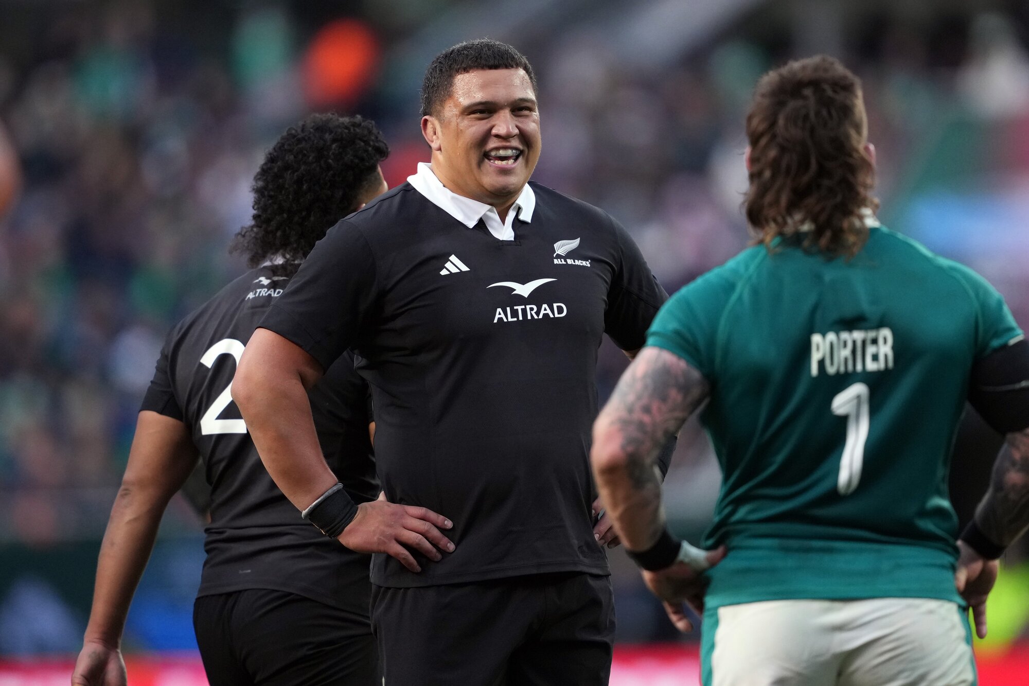 Tamaiti Williams scored in the second half of the All Blacks' win over Ireland in Chicago. Photo / Photosport