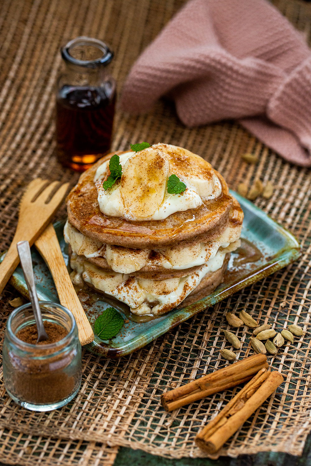 These buckwheat pancakes are easy to cook for a crowd. Photo / Babiche Martens