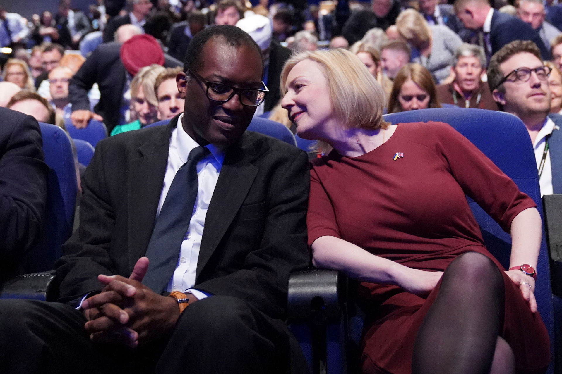 Truss with former Chancellor of the Exchequer Kwasi Kwarteng.