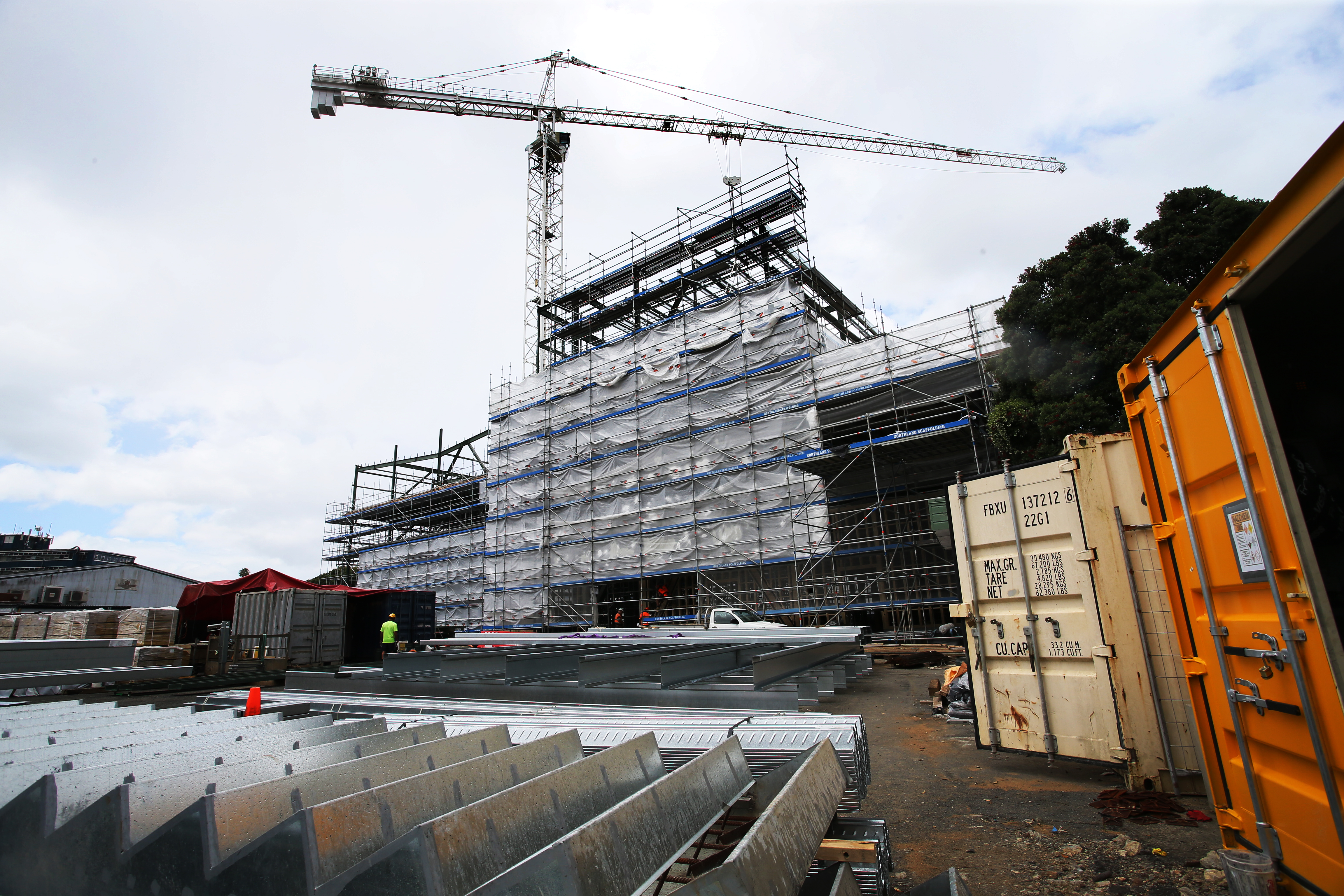 The civic centre taking shape in June 2022 Photo / Tania Whyte