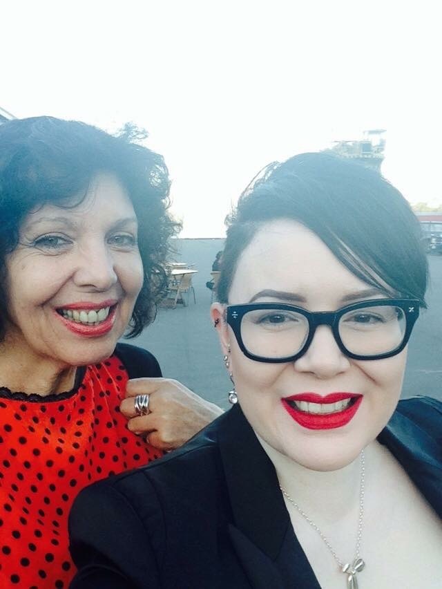 Kim Anderson, 46, only found out she had an at-risk lump in her breast due to an adverse reaction to a Covid jab. Pictured with her mum Rowan Anderson, who died of lymphoma last year. Photo / Supplied