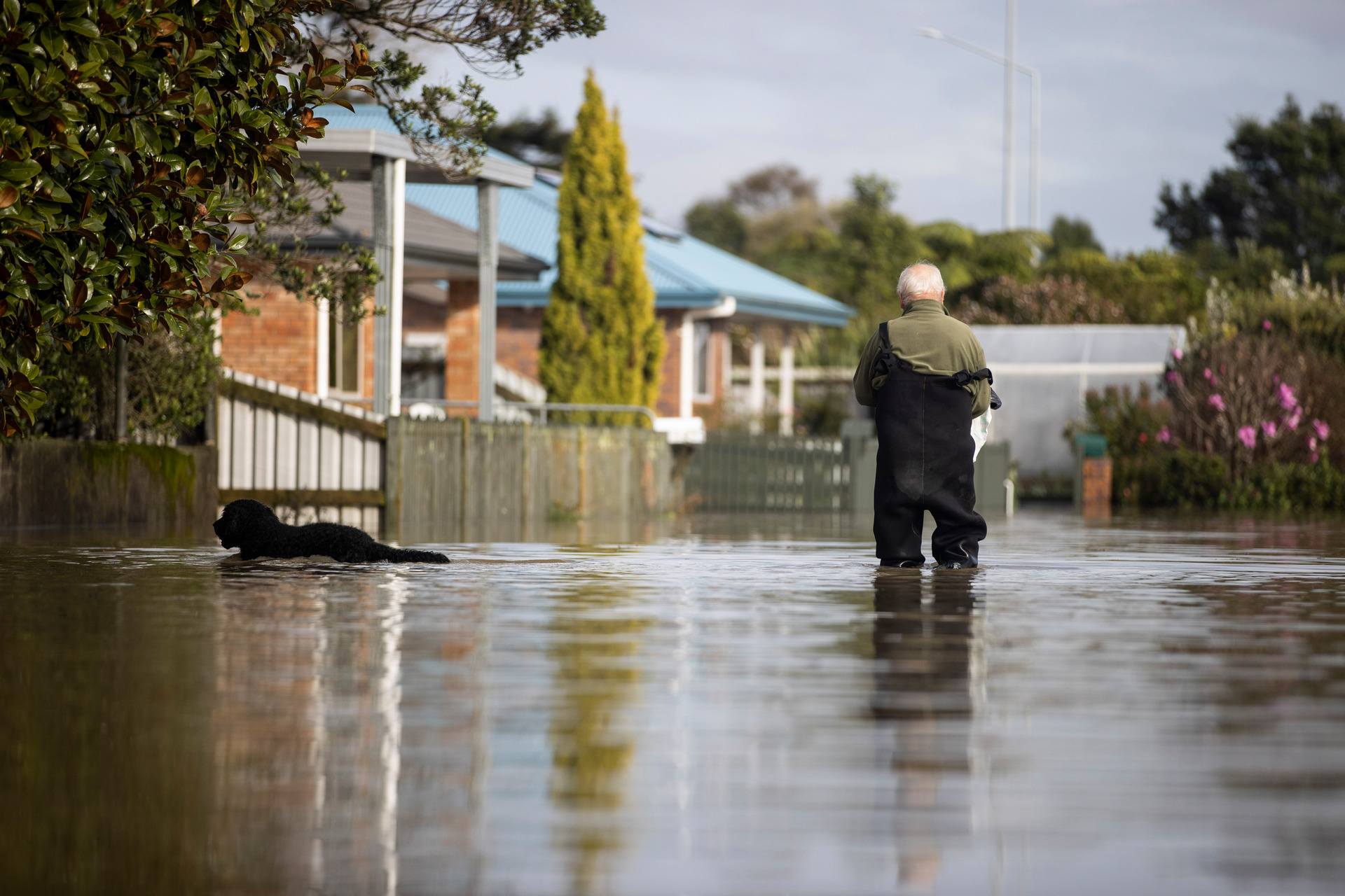 Flooding in Westport in July 2021. Photo / George Heard