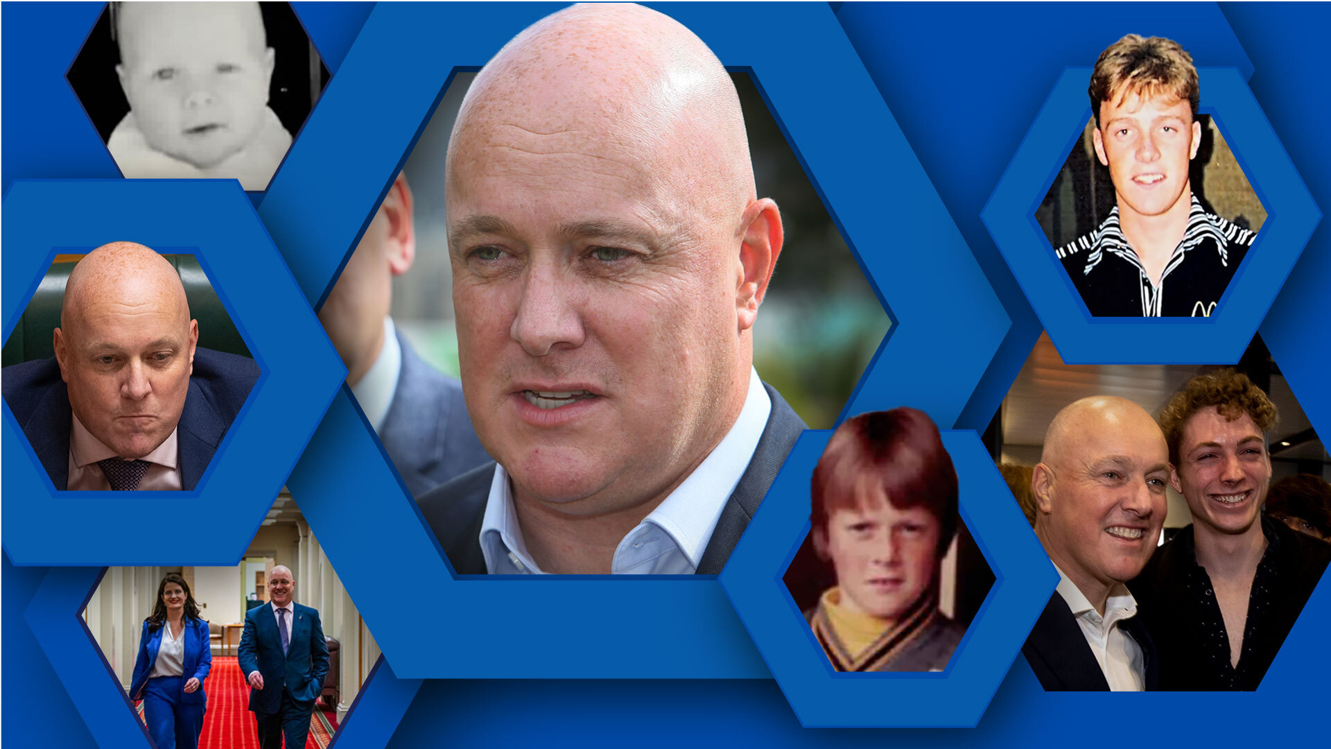 Christopher Luxon's life through the years. Image / Paul Slater