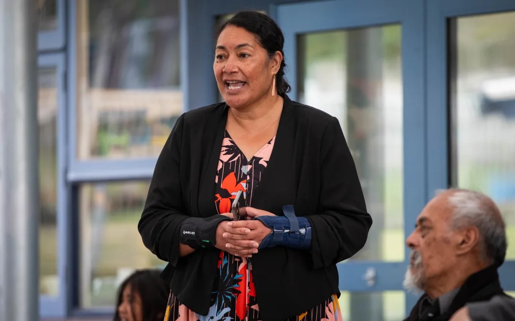 Tute Mila, principal of Arakura School Photo / Angus Dreaver, RNZ