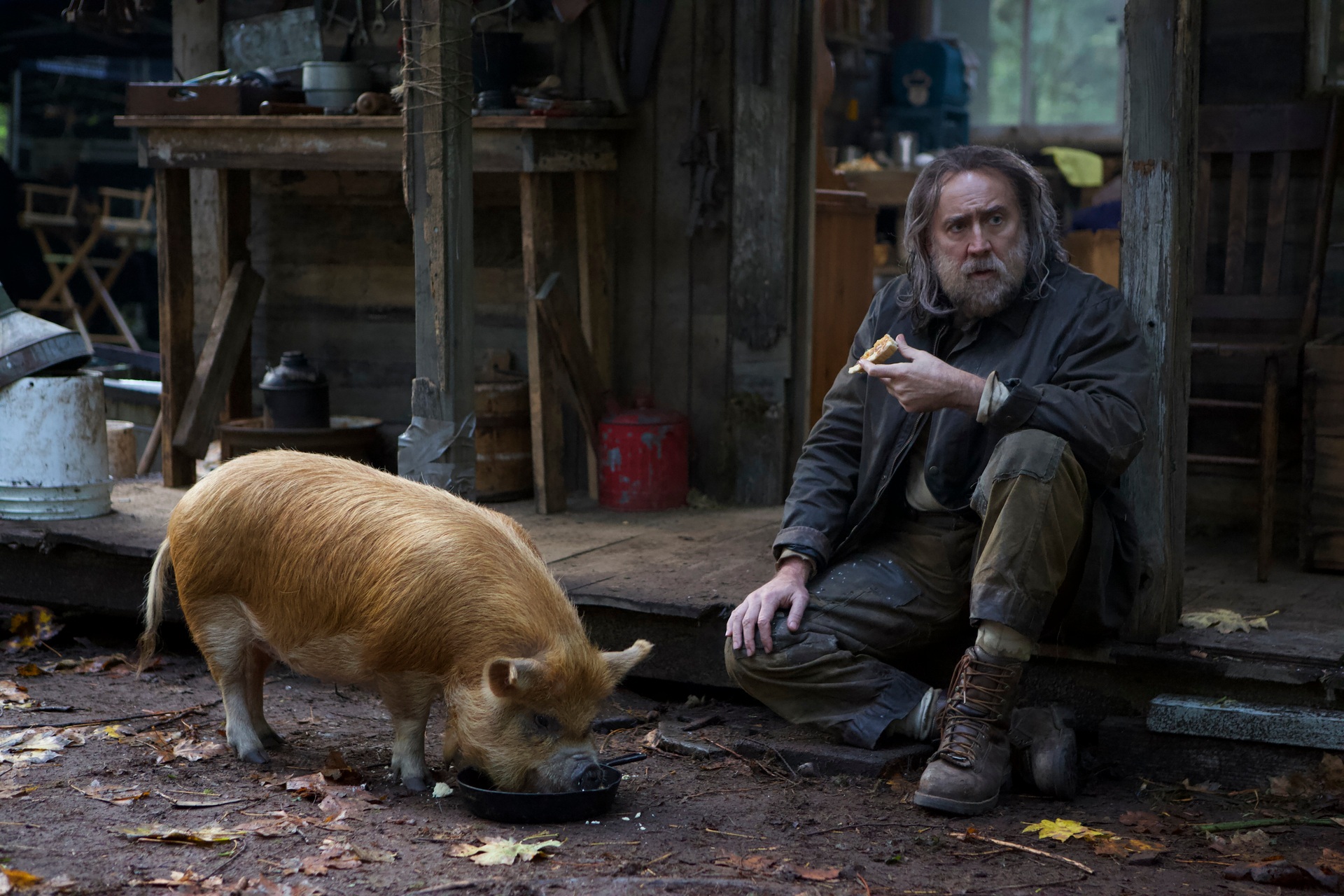 Nicolas Cage in a scene from his movie Pig.