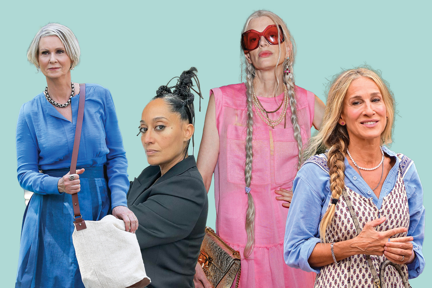 From left: Cynthia Nixon, Tracee Ellis Ross, Kristen McMenamy, Sarah Jessica Parker. Photos / Getty Images, Instagram
