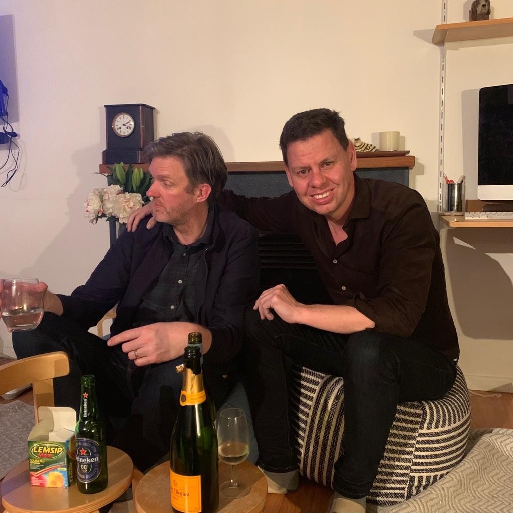 Gower and Justin Hawkes today. Photo / Supplied
.