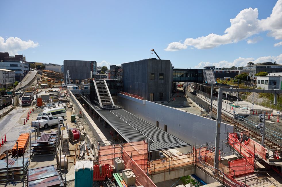 The new Maungawhau Station, previously Mt Eden, where the southern end of the CRL connects with the Western Line.