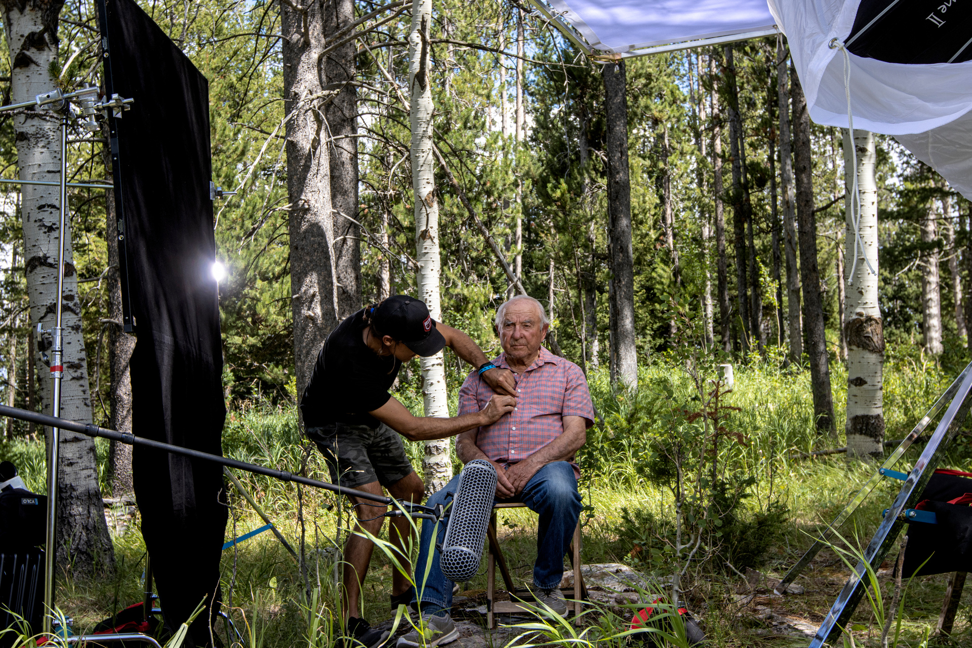 Yvon Chouinard prepares to film an announcement for his employees in Wilson, Wyoming on August 12, 2022. Photo / Natalie Behring, The New York Times