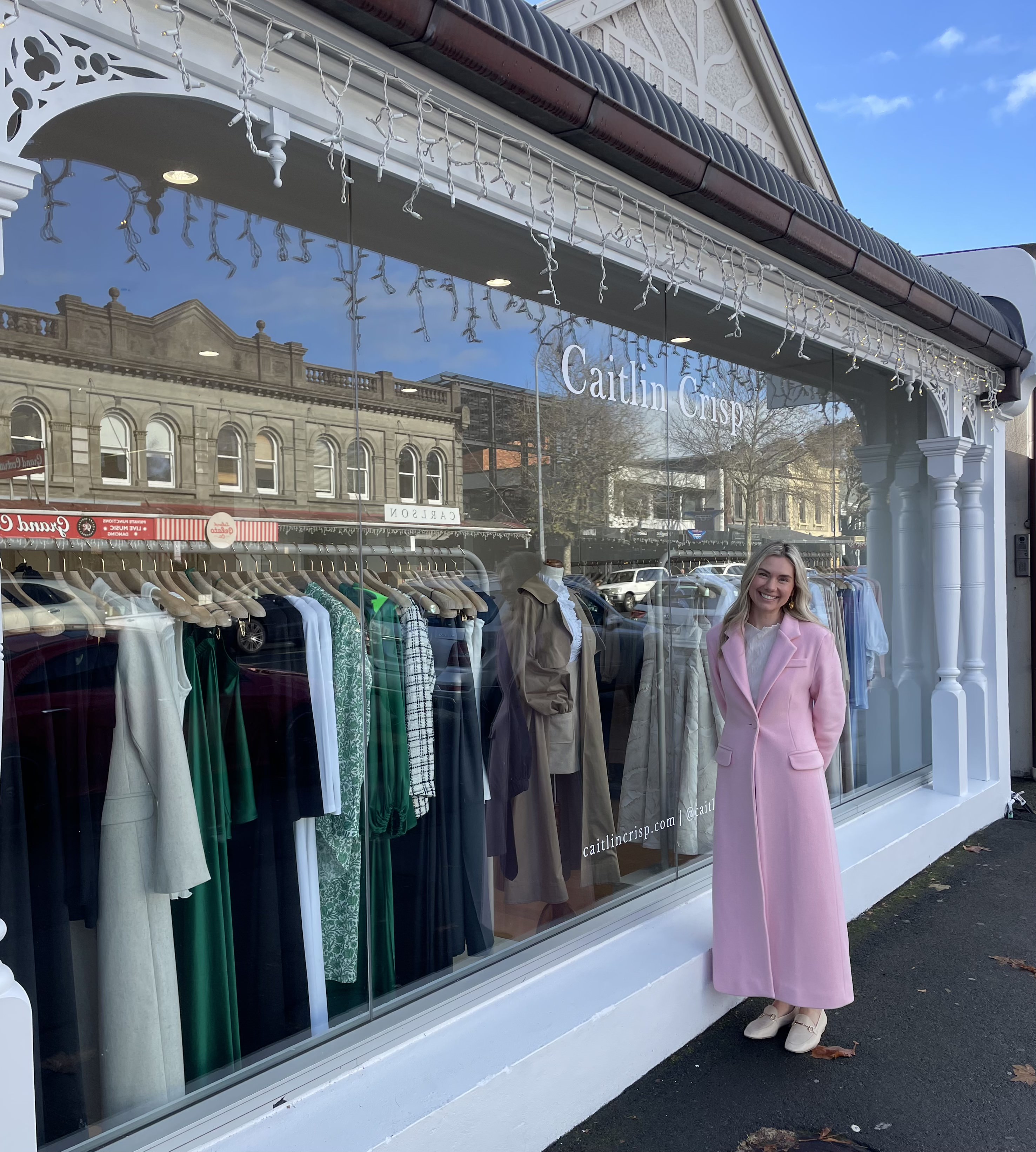 One of the local fashion industry’s brightest stars, Caitlin Crisp.
