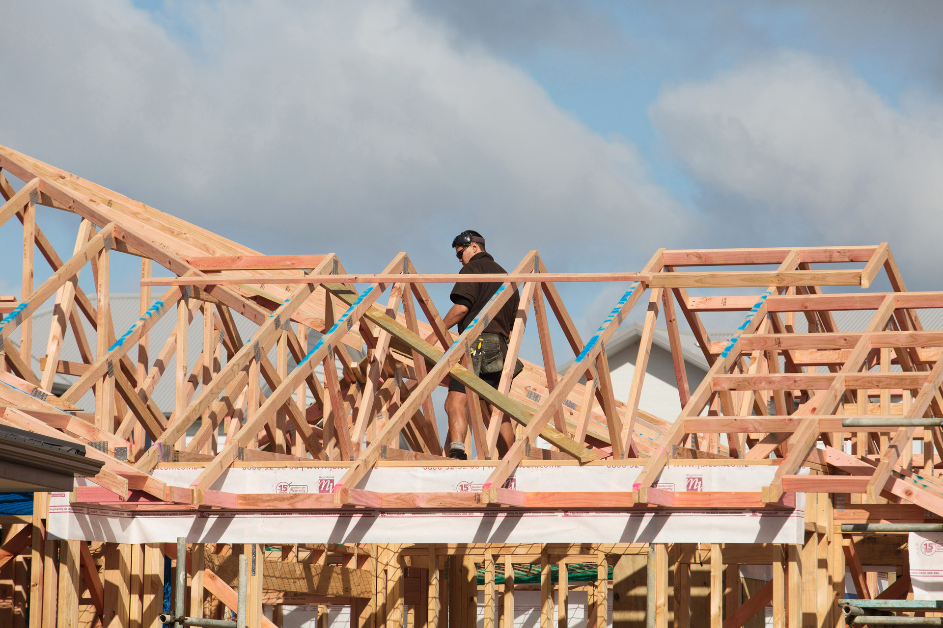 The construction sector filled far fewer jobs last month than it did a year earlier. Photo / Bloomberg, File