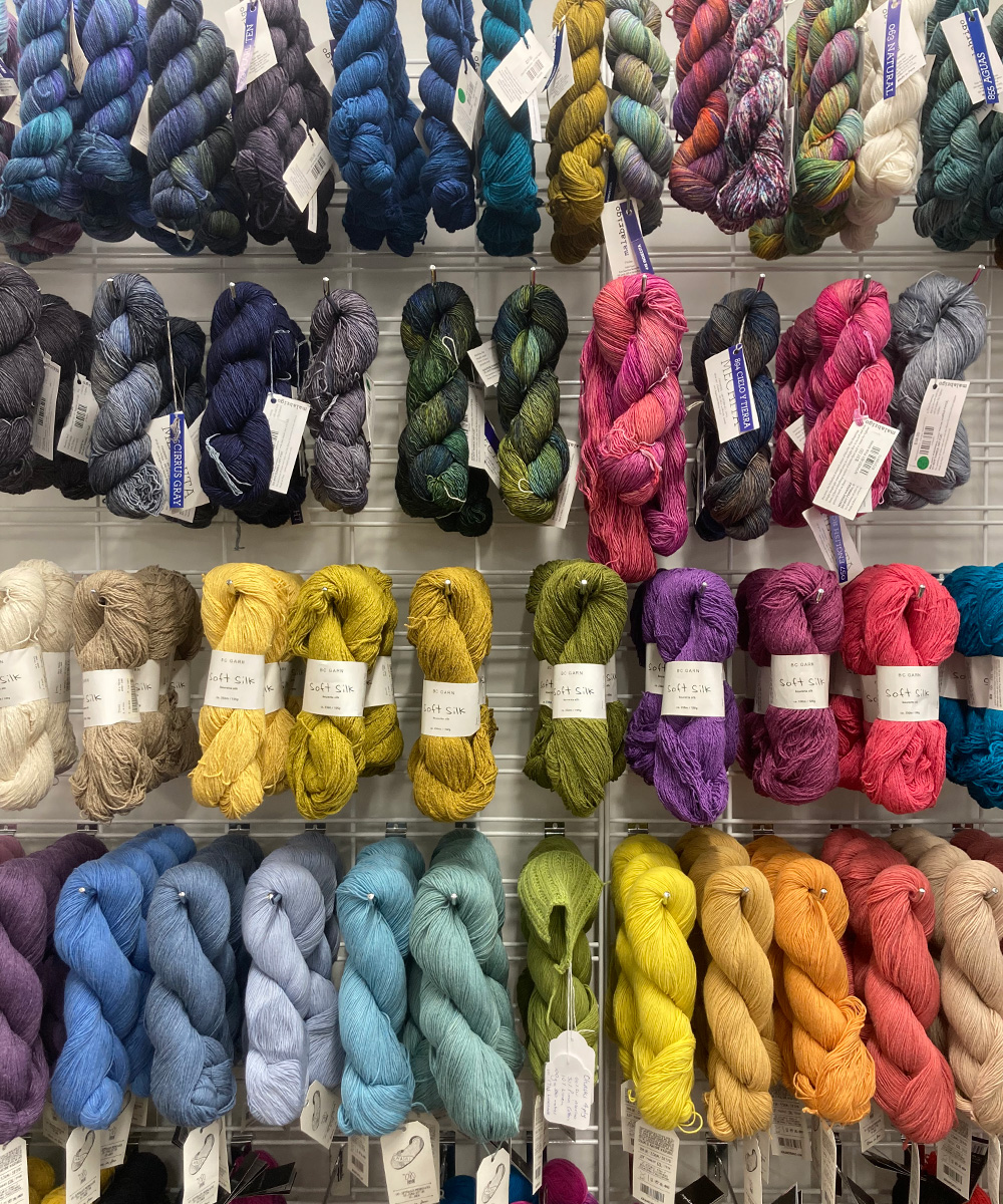 The colourful stocks of wool and yarn at Kingsland’s Knitnstitch. Photo / Madeleine Crutchley