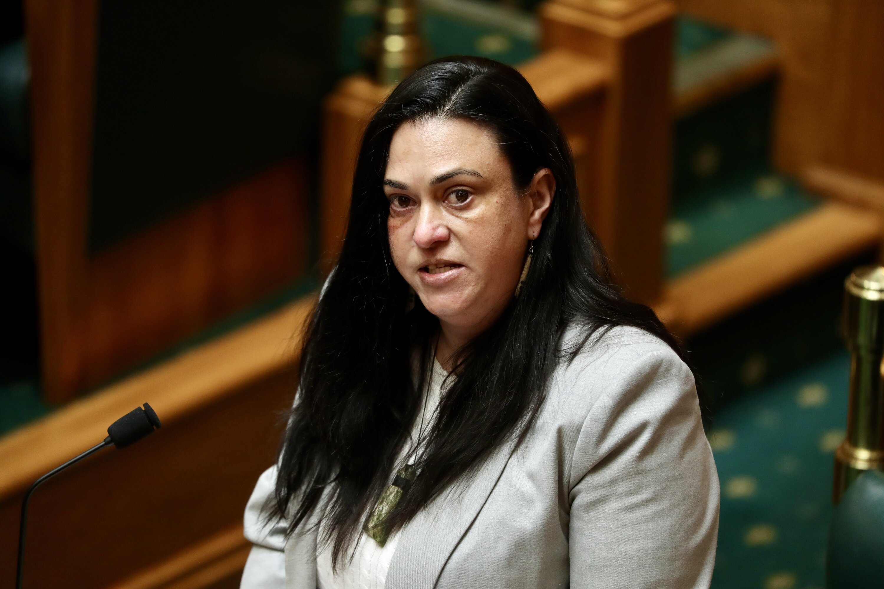 Karen Chhour speaking in Parliament about the Royal Commission report into abuse in state care. Photo / Mark Mitchell
