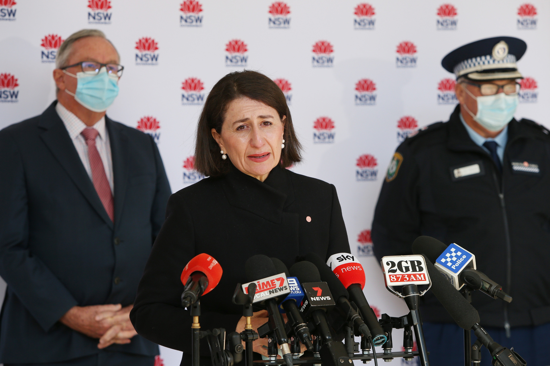 Premier Gladys Berejiklian said restrictions could also be re-introduced in suburbs, regions or towns if there was a surge in cases or an outbreak. Photo / Getty
