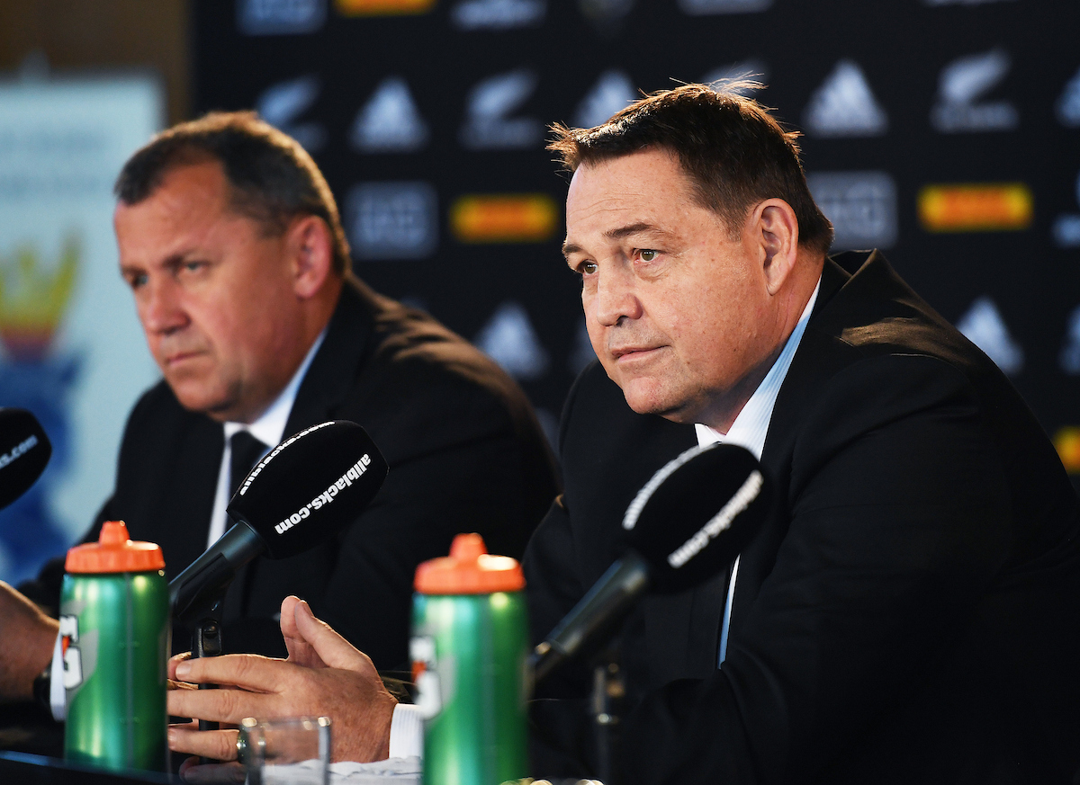 Ian Foster (left) with Sir Steve Hansen. Photo / Photosport