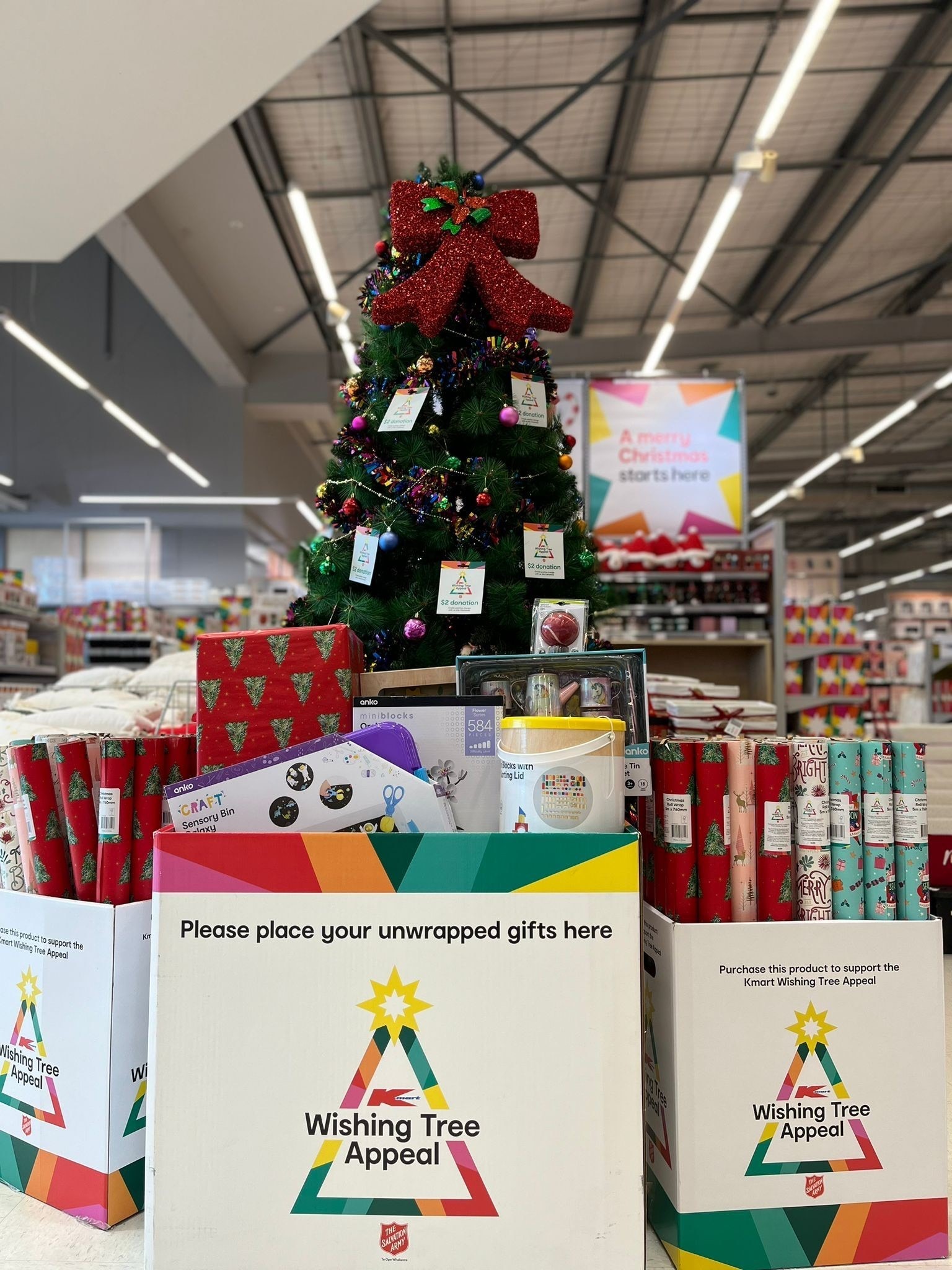 Kmart Rotorua's wishing tree for the Salvation Army and Rotorua Daily Post annual Christmas Appeal.
