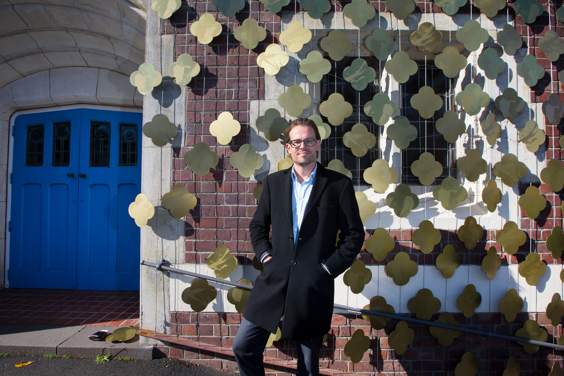 Paul Baragwanath, art agent and Friends of St David's church founder, outside St David's Church, Grafton, Auckland. Photo / Brett Phibbs