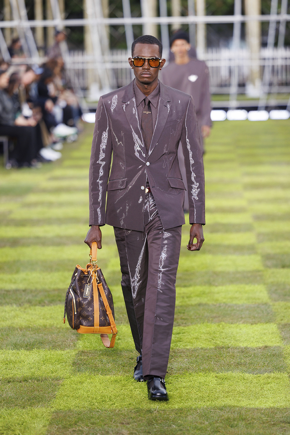 Suiting was popular at the Louis Vuitton show. Photo / AP