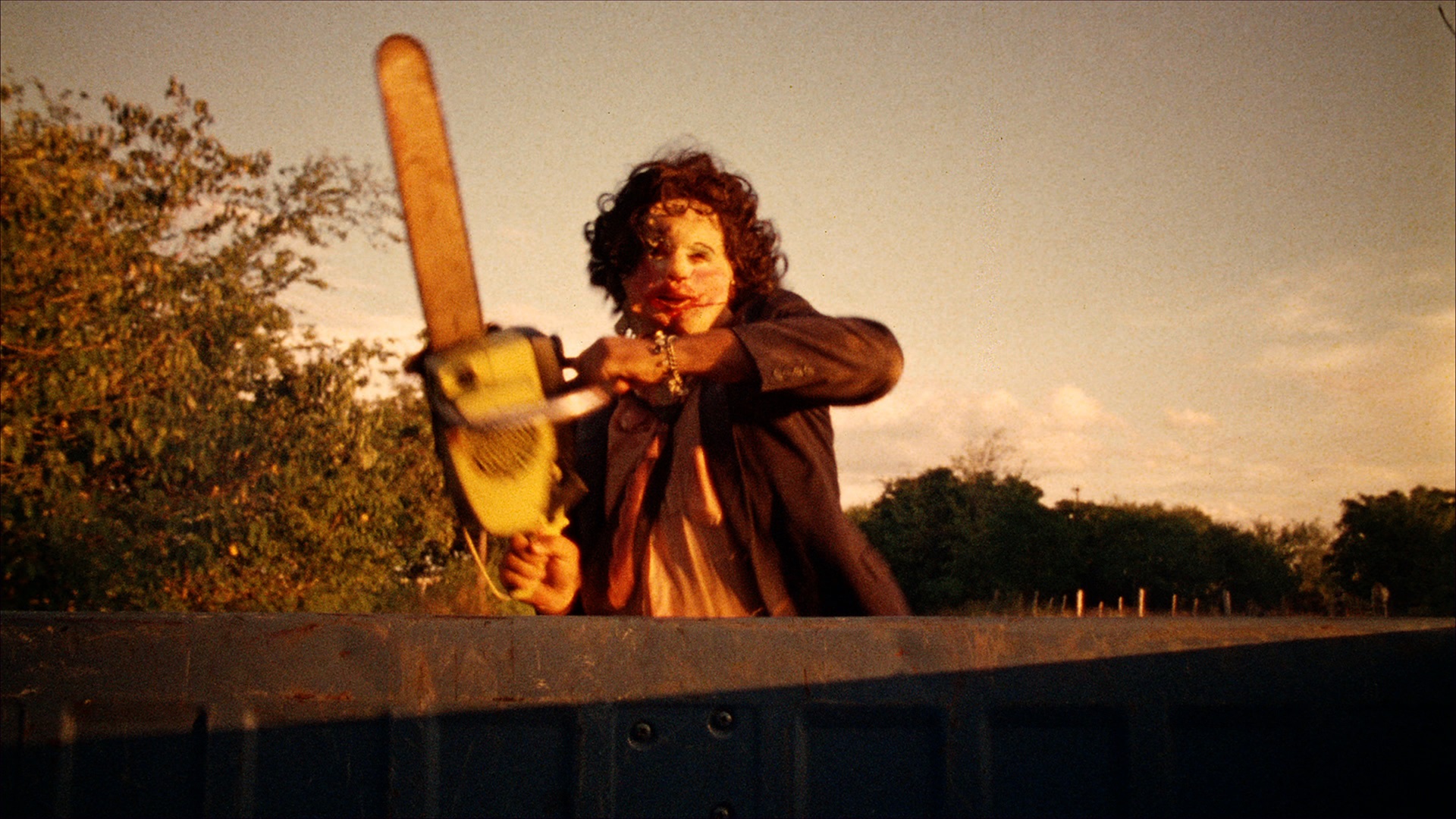 Leatherface, the murderer in The Texas Chain Saw Massacre.