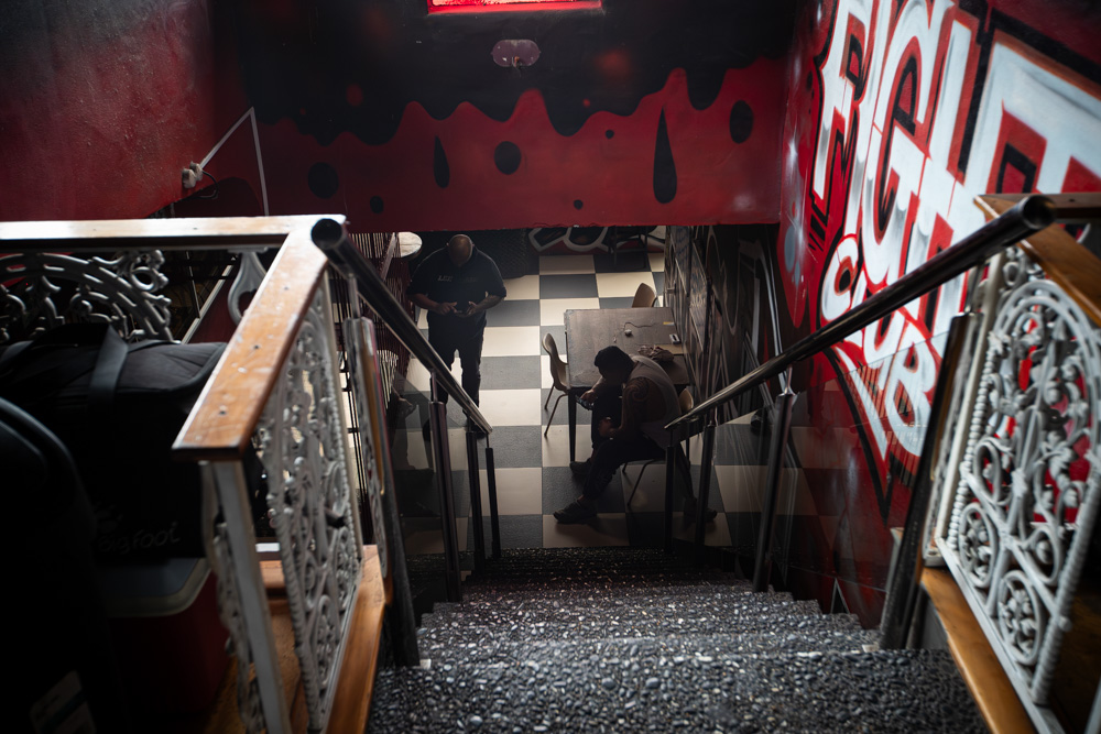 Murals adorn many of the walls inside. Photo / Jason Dorday