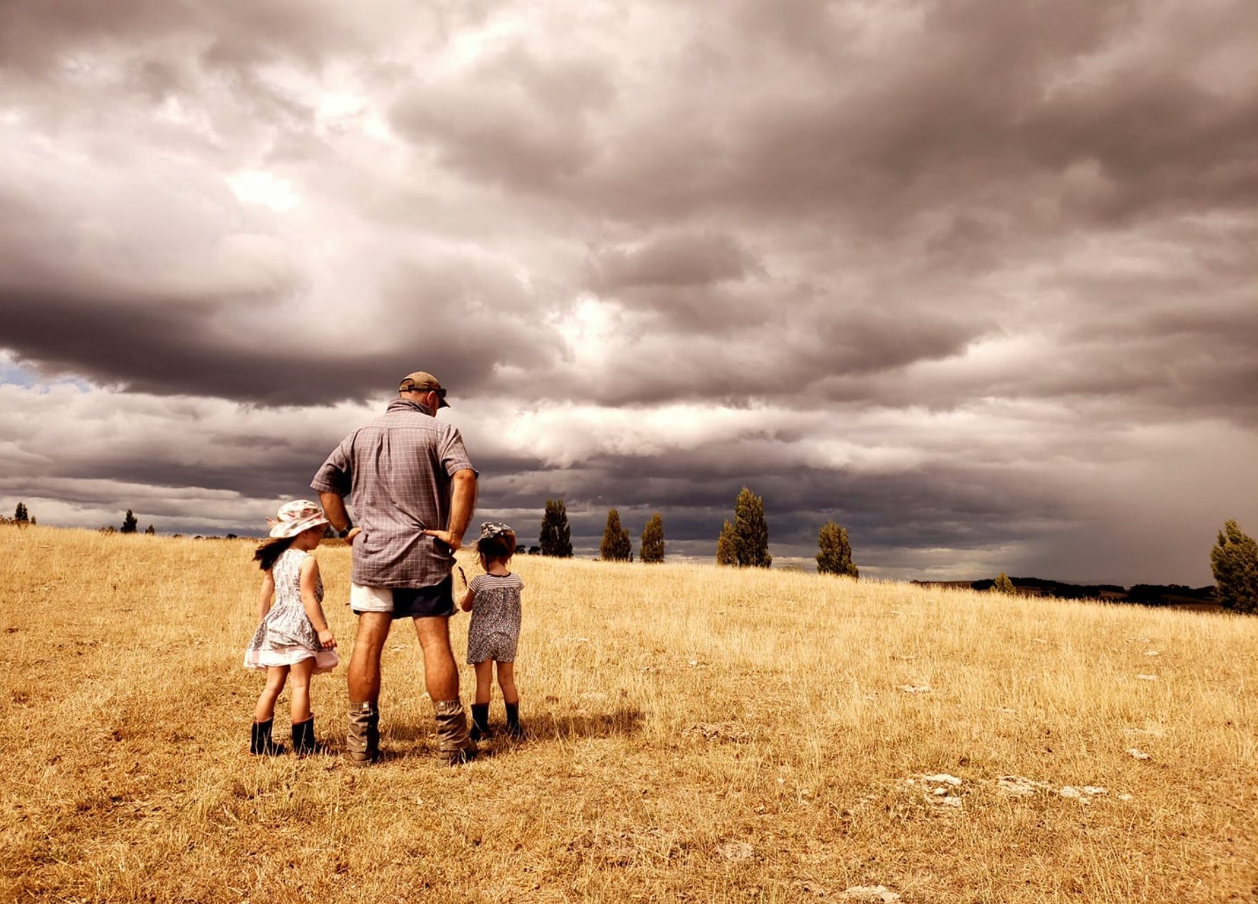 Stephanie Carter's family was the subject of the winning picture from the Hawke's Bay drought photo competition. Photo / Stephanie Carter