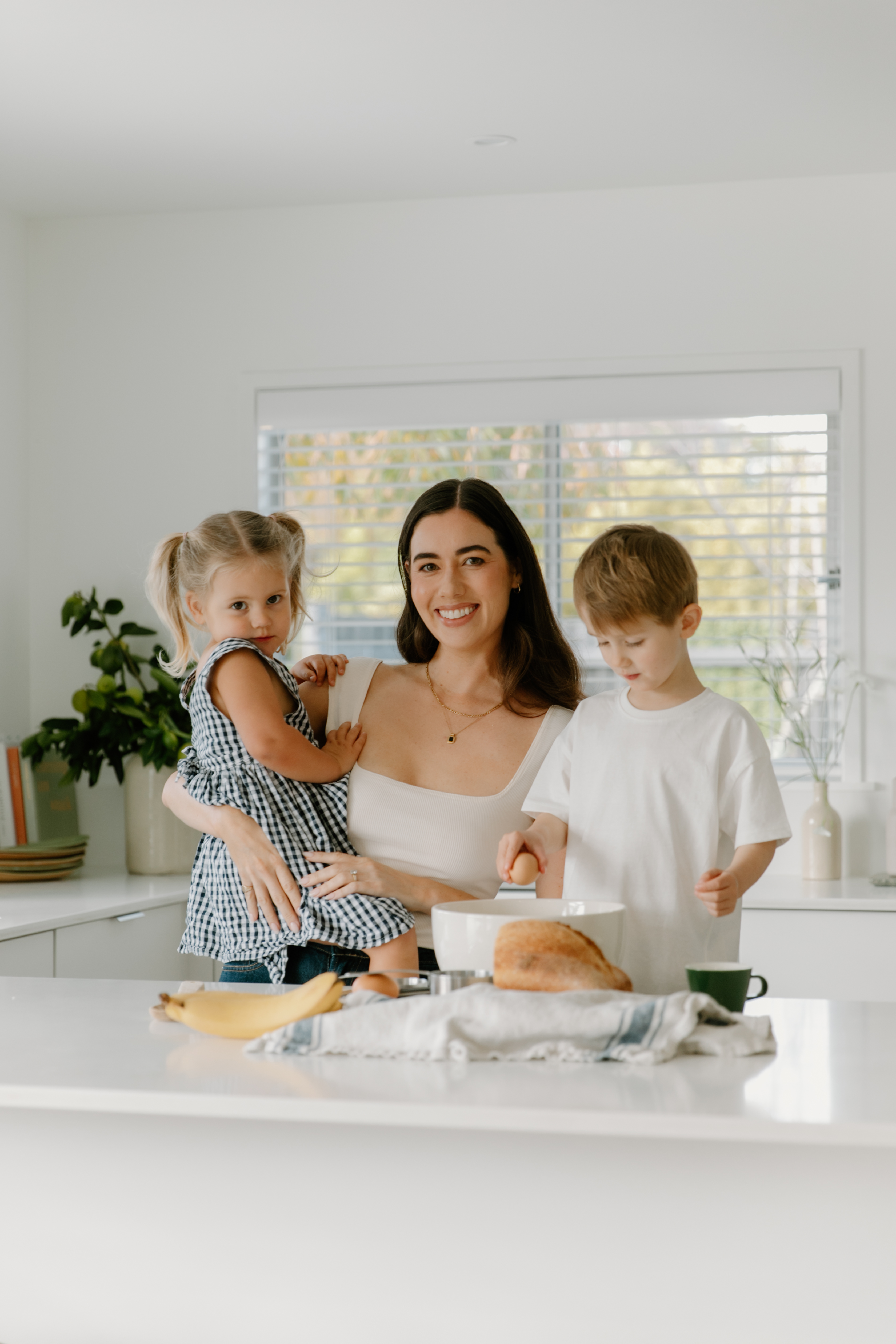 Hawke's Bay mother and nutritionist Di McHardy with her children, Maggie and Oscar.