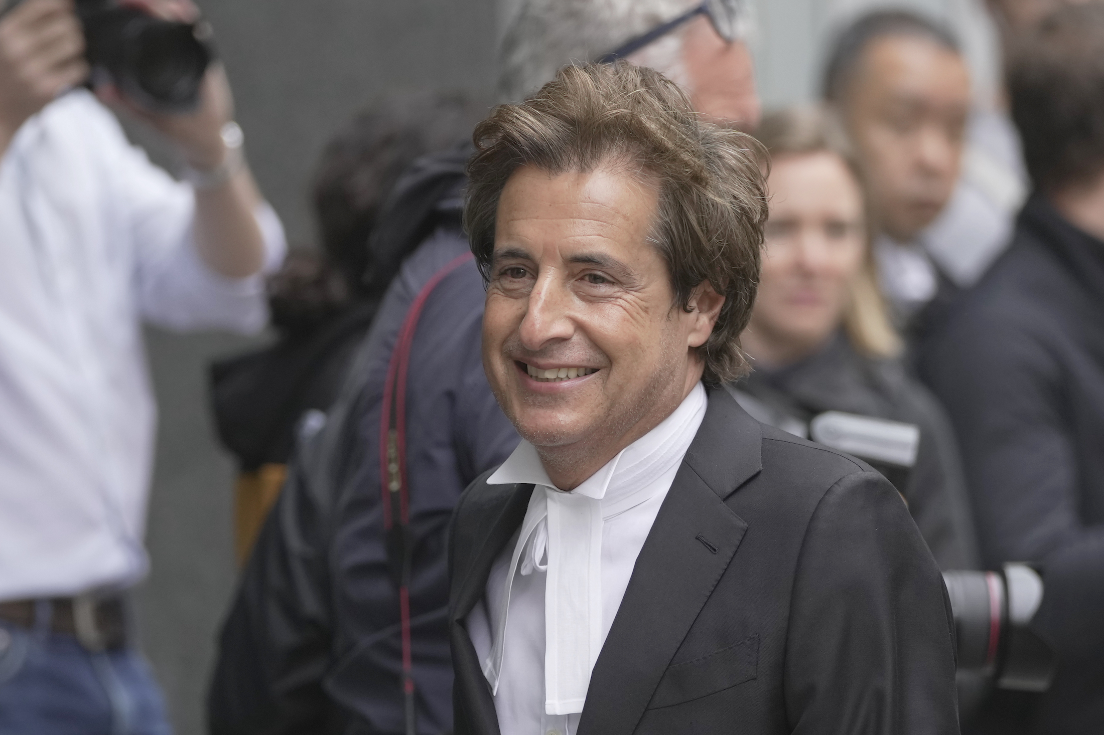 David Sherborne, Prince Harry's lead lawyer arrives at the High Court in London. Photo / AP