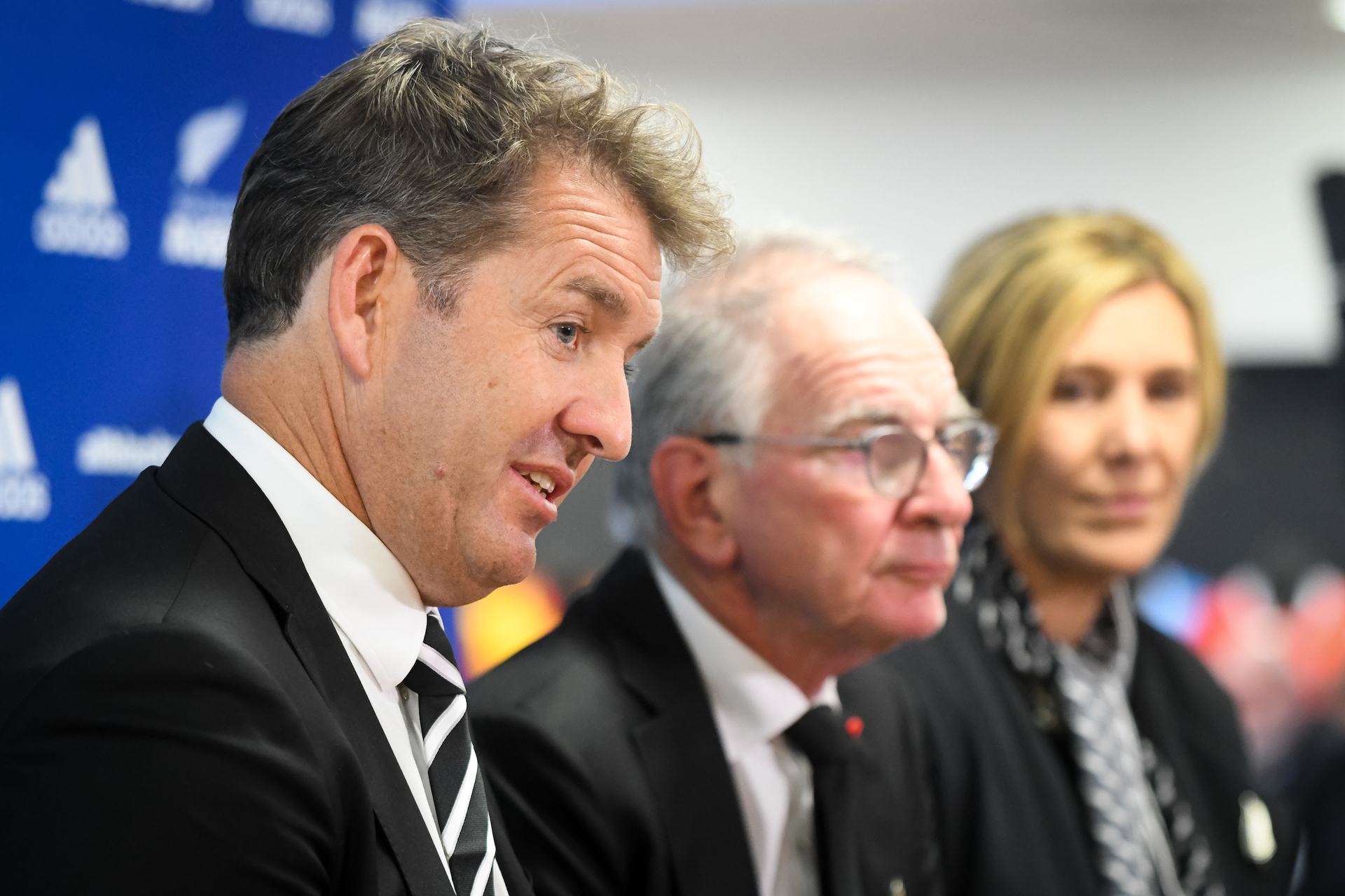 Mark Robinson speak to media after NZ Rugby AGM April 29, 2021 in Wellington, New Zealand. Photo / Photosport.co.nz