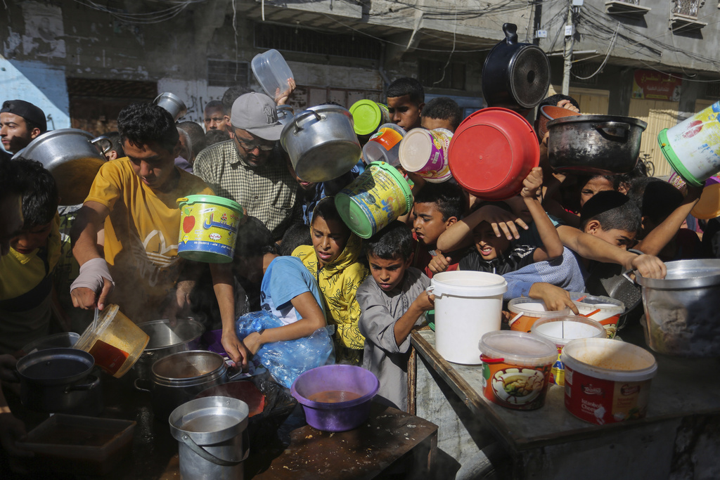 Since the start of the war, Israel has limited the amount of food and water allowed to enter the territory, causing widespread hunger across the Gaza strip. Photo / AP