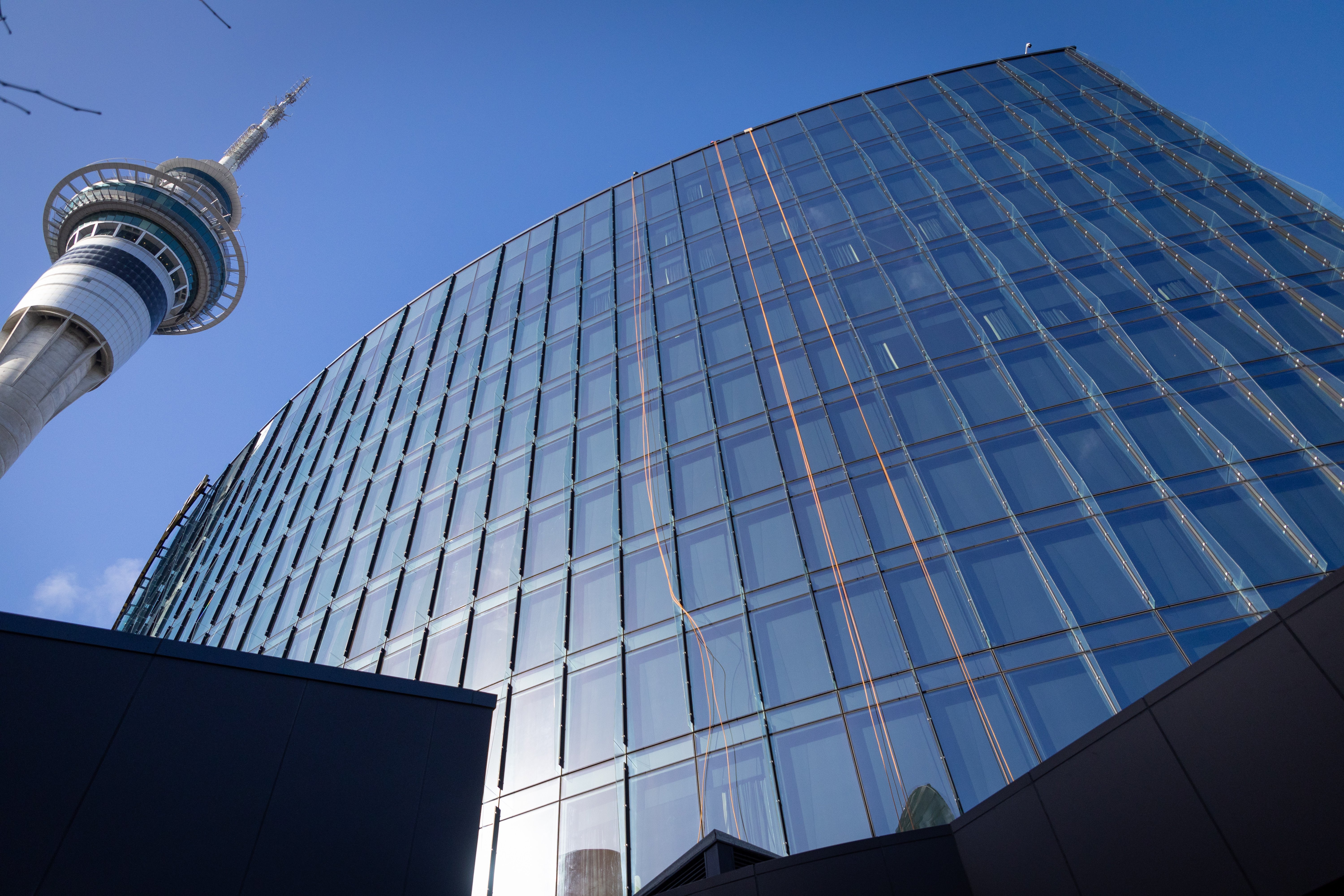 Horizon by SkyCity is between TVNZ and the NZICC. It is in the block between Hobson St and Nelson St in Auckland's CBD. Photo / Michael Craig