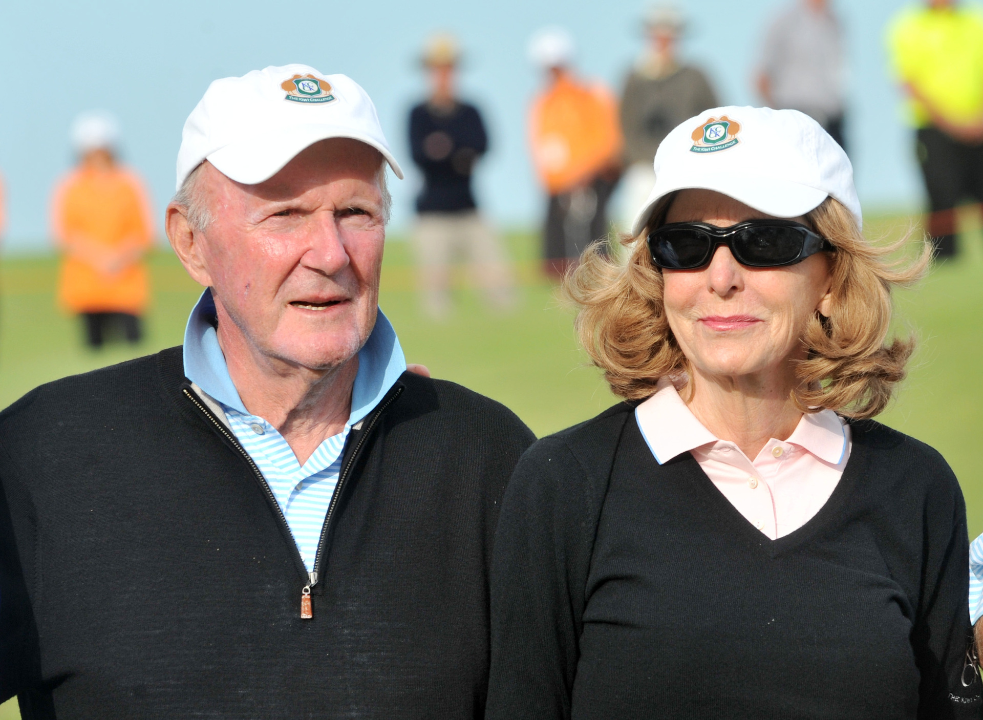 Julian Robertson and his late wife, Josephine, at Cape Kidnappers Golf Course in 2008. Photo / NZME