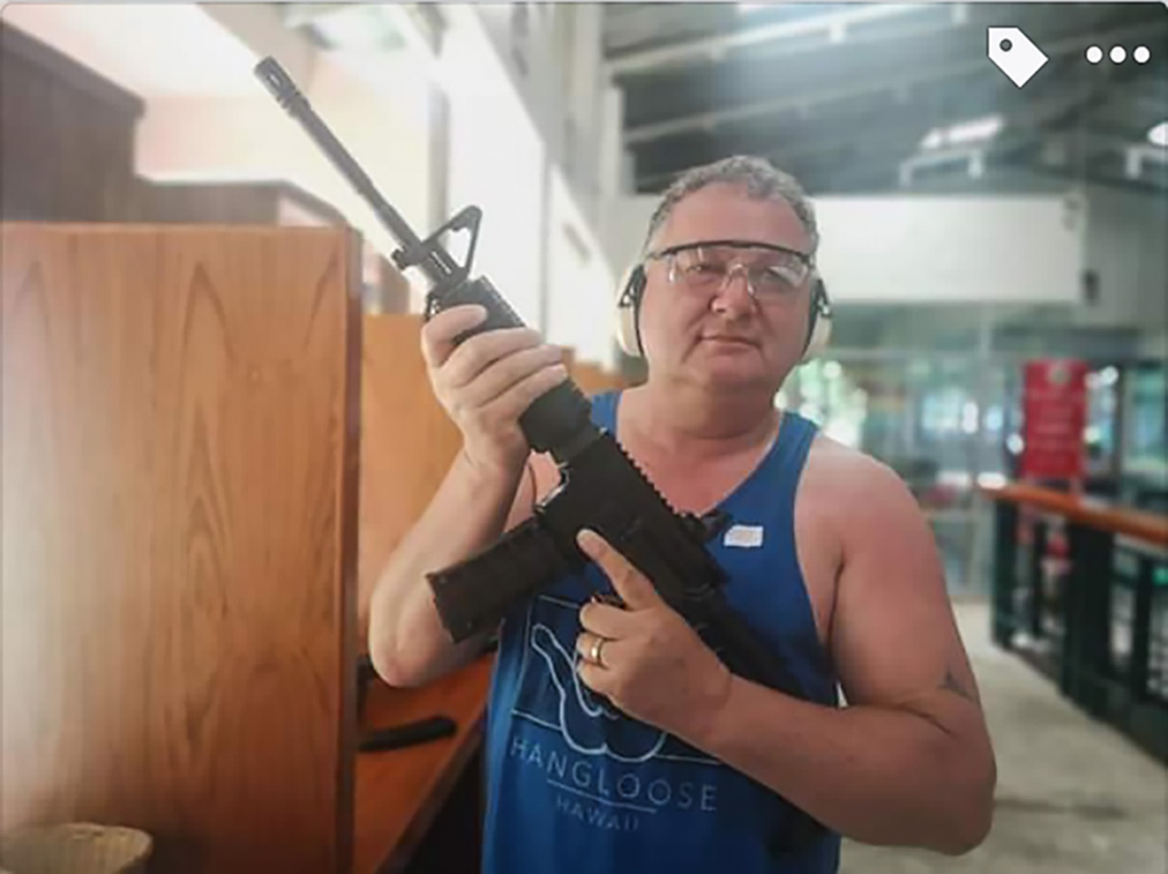 NZ First MP Shane Jones shooting an AR-15 assault rifle while on holiday in Thailand. Photo / Facebook