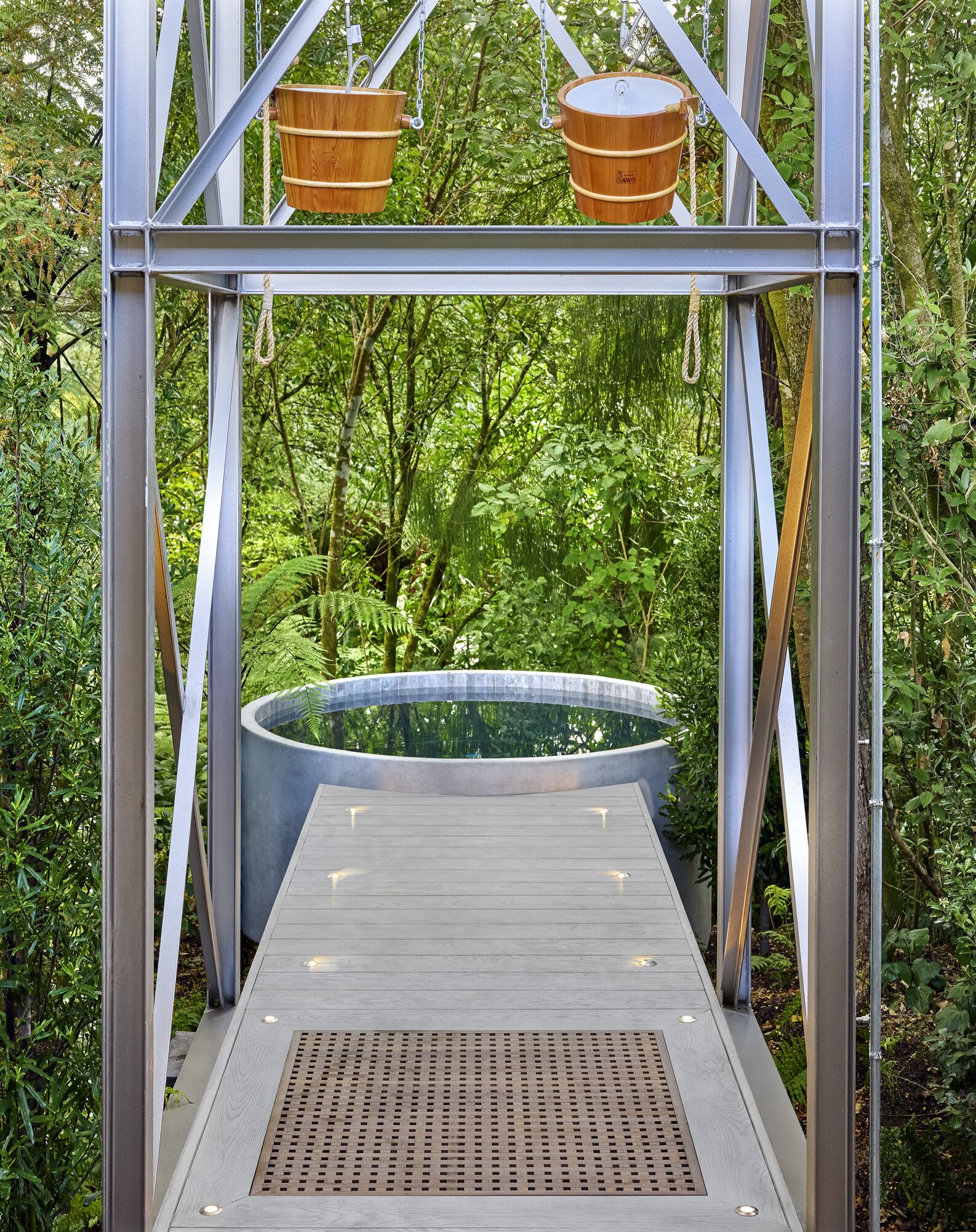 The outdoor plunge pool in the new Wellness Area. Photo / George Apostolidis
